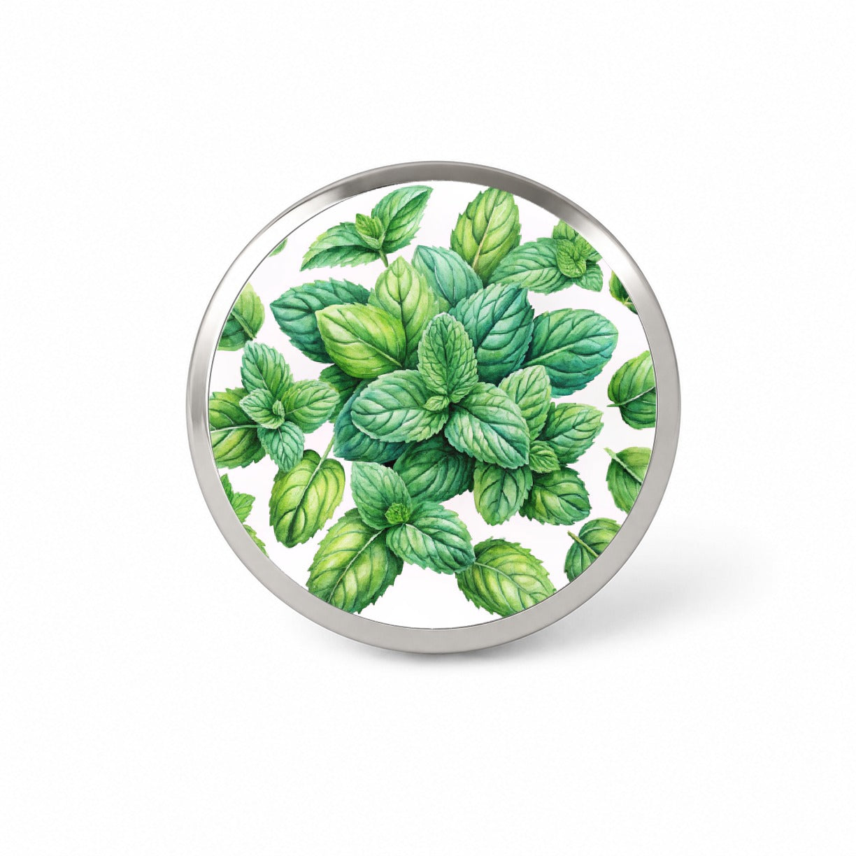 Mint Leaves Watercolor Novelty Hat Backpack Lapel Pin