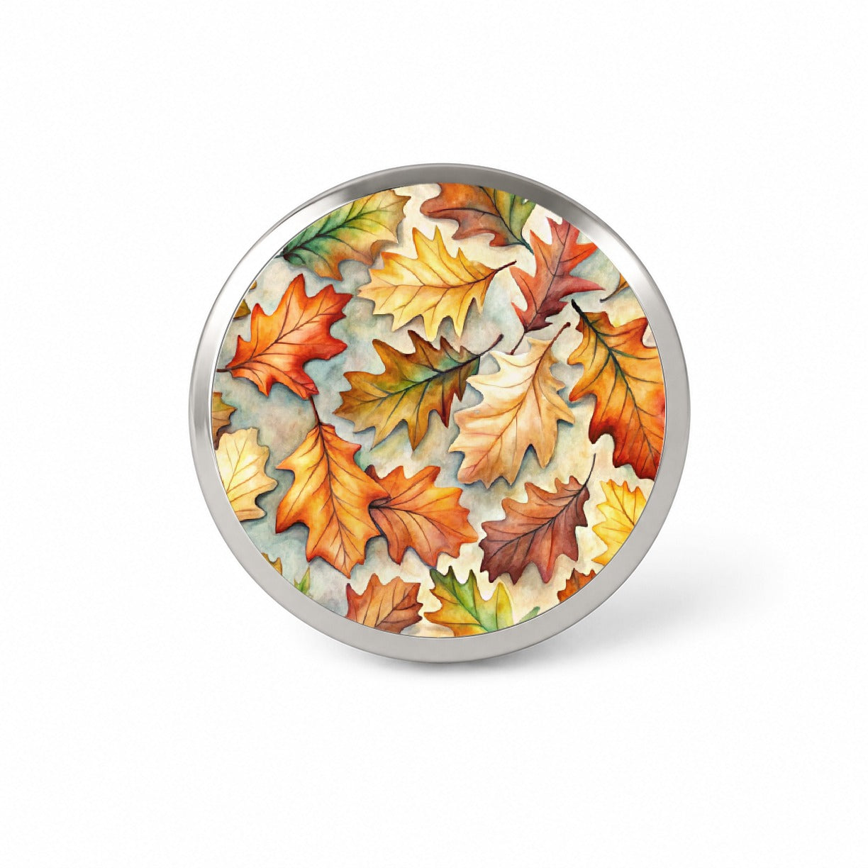 Oak Leaves Watercolor Novelty Hat Backpack Lapel Pin