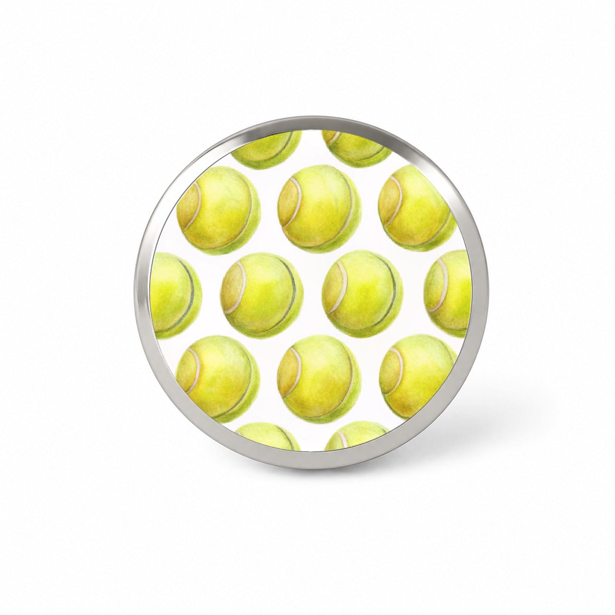 Tennis Balls In A Row Novelty Hat Backpack Lapel Pin