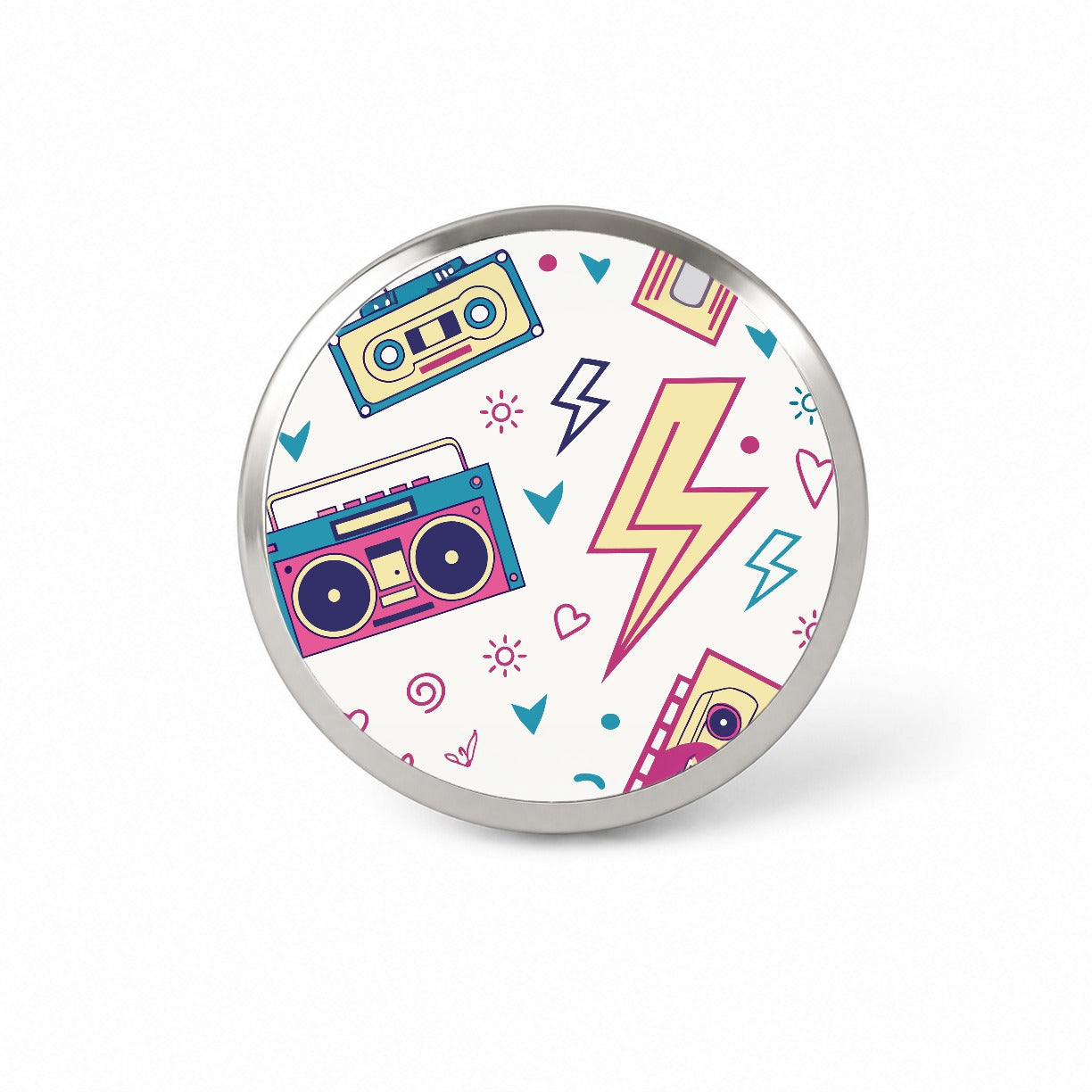 80's Eighties Theme Style Novelty Hat Backpack Lapel Pin