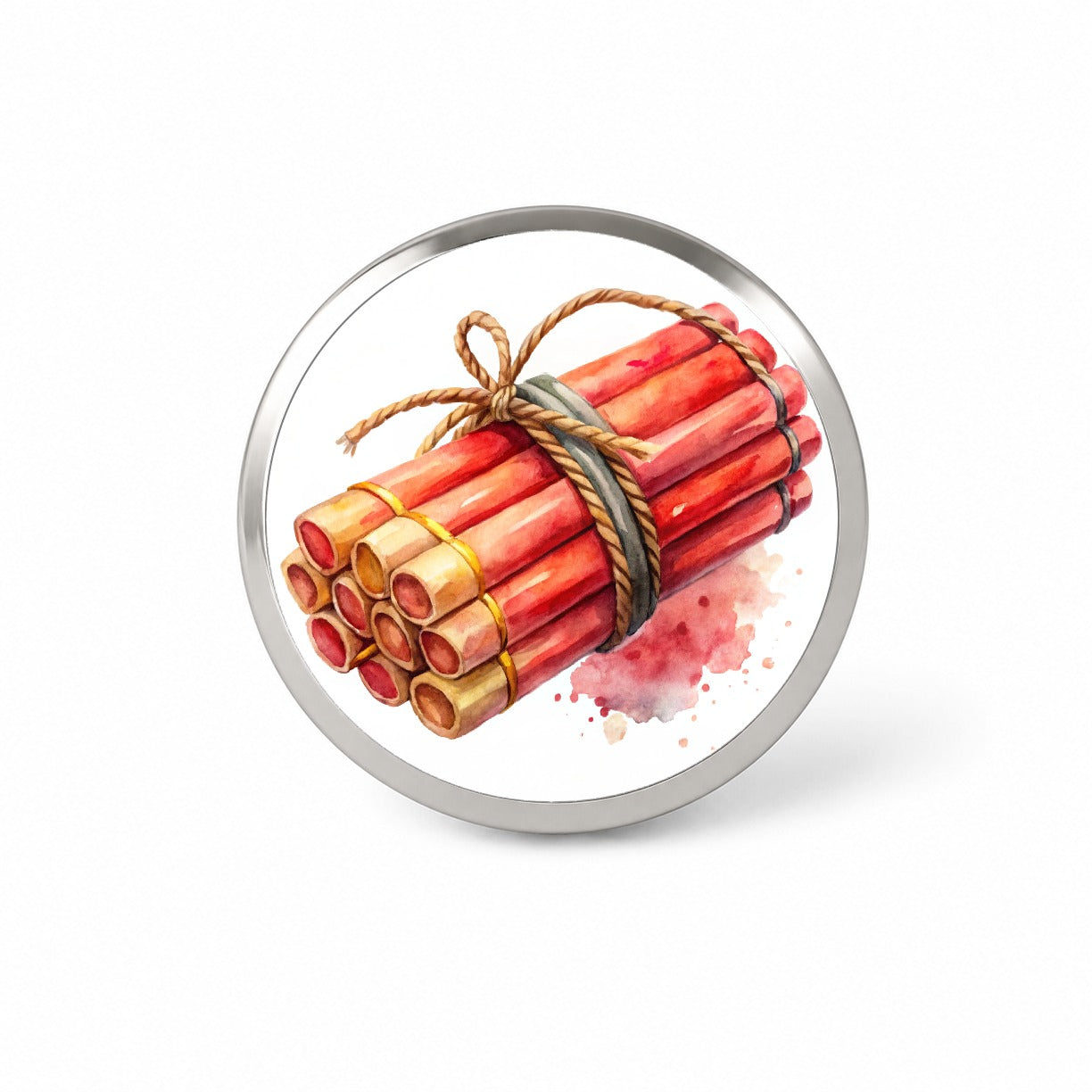 Bundle Of Sticks Of Dynamite Watercolor Novelty Hat Backpack Lapel Pin