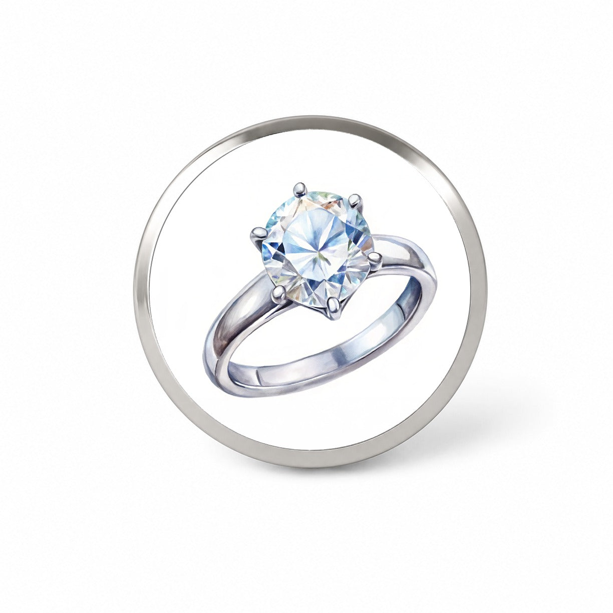 Diamond Ring Engagement Engaged Wedding Proposal Novelty Hat Backpack Lapel Pin
