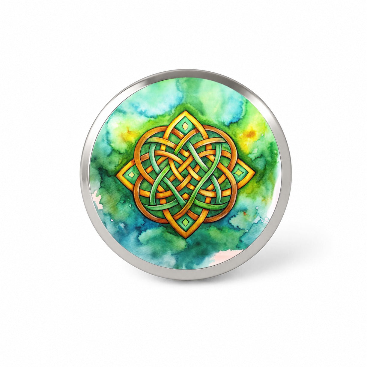 Irish Celtic Knot Watercolor Novelty Hat Backpack Lapel Pin