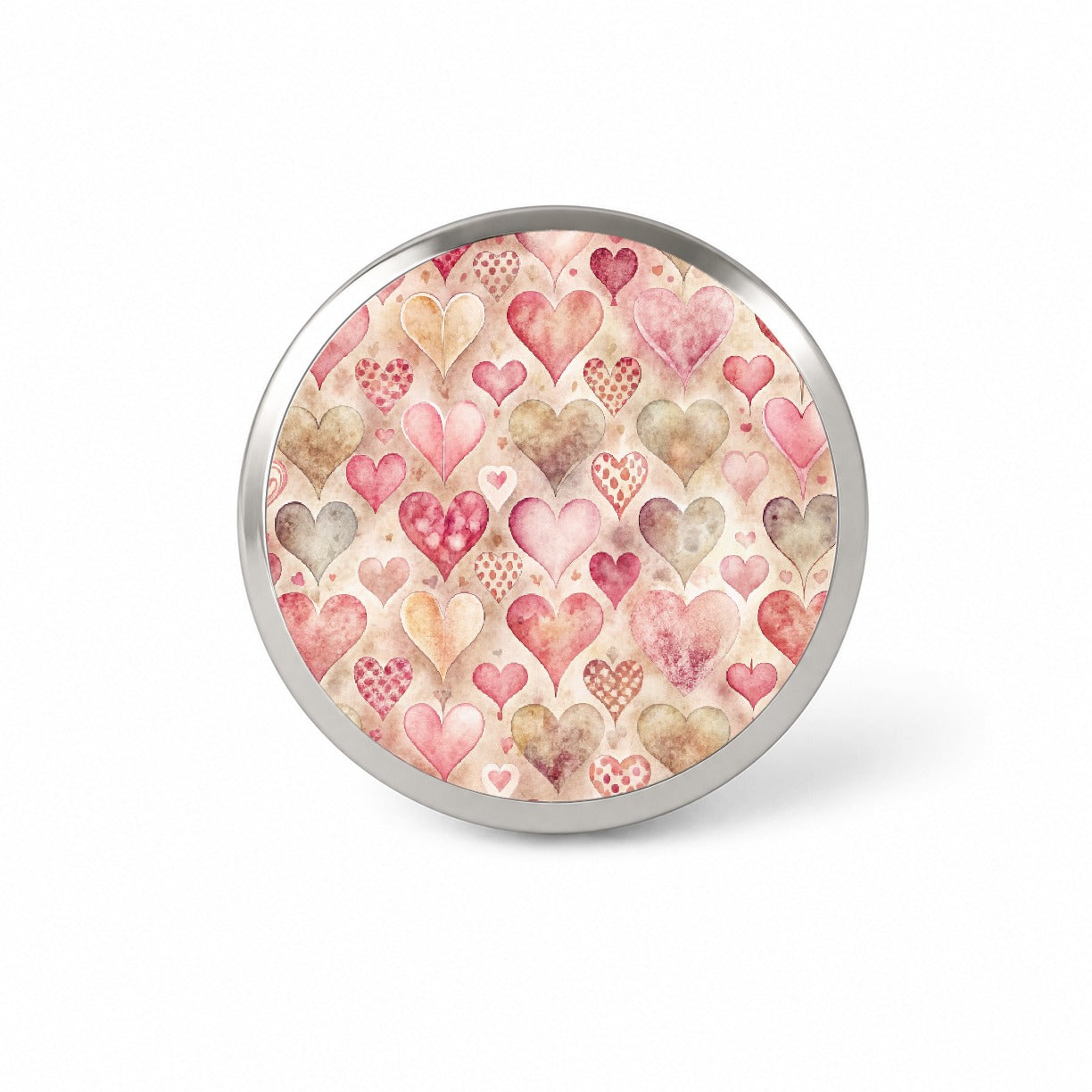 Kitschy Valentine's Day Hearts Pattern Novelty Hat Backpack Lapel Pin