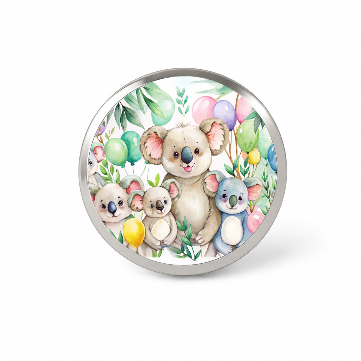 Koalas Having A Birthday Party Watercolor Novelty Hat Backpack Lapel Pin