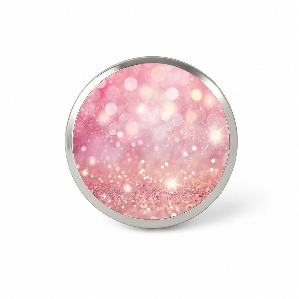 Light Pink Faux Glitter Novelty Hat Backpack Lapel Pin