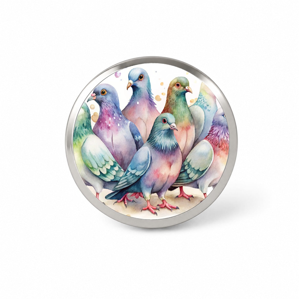 Lots Of Sweet Pigeons Novelty Hat Backpack Lapel Pin