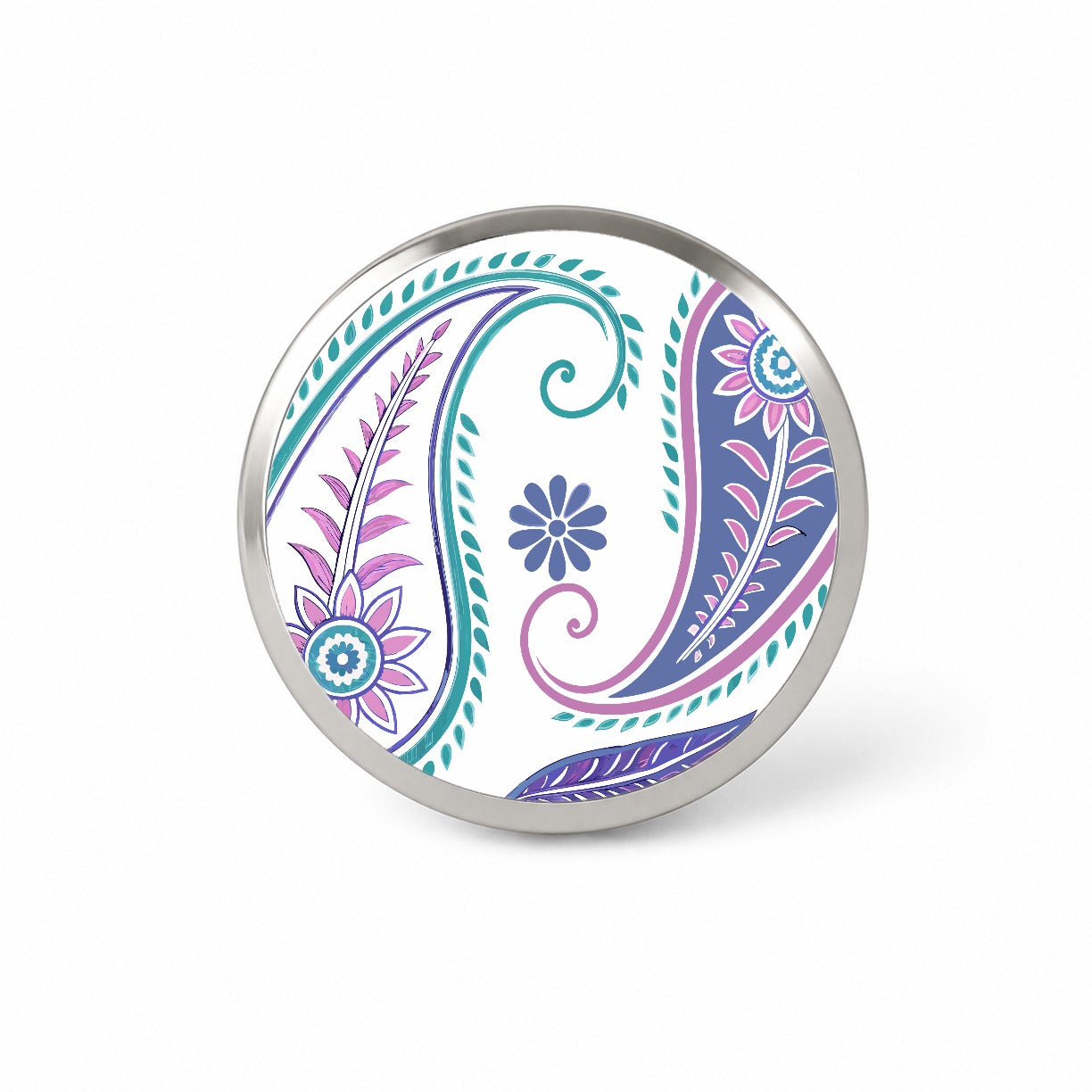 Pretty Paisley Novelty Hat Backpack Lapel Pin