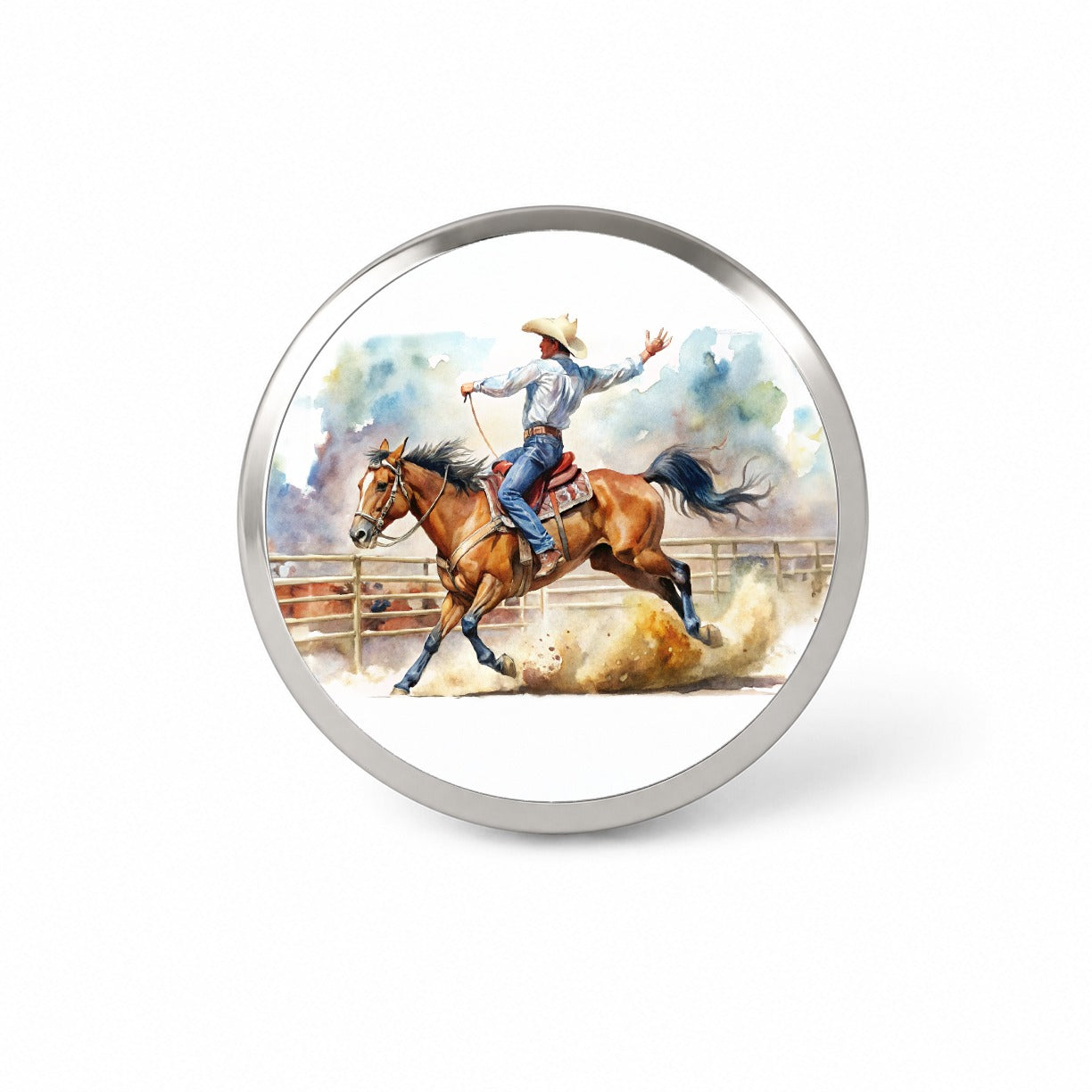 Rodeo Cowboy Horse Country Novelty Hat Backpack Lapel Pin