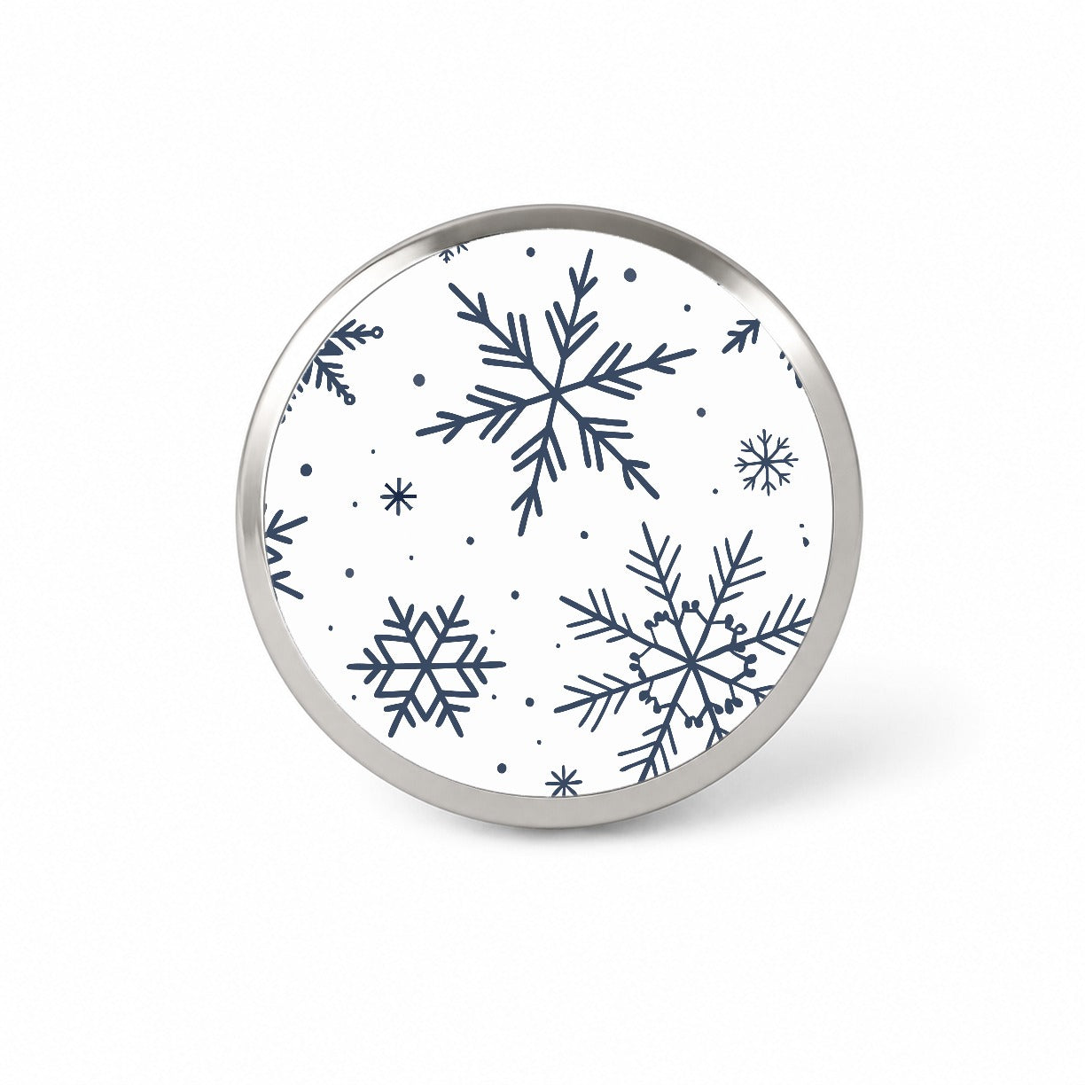 Scattered Snowflakes Winter Christmas Novelty Hat Backpack Lapel Pin