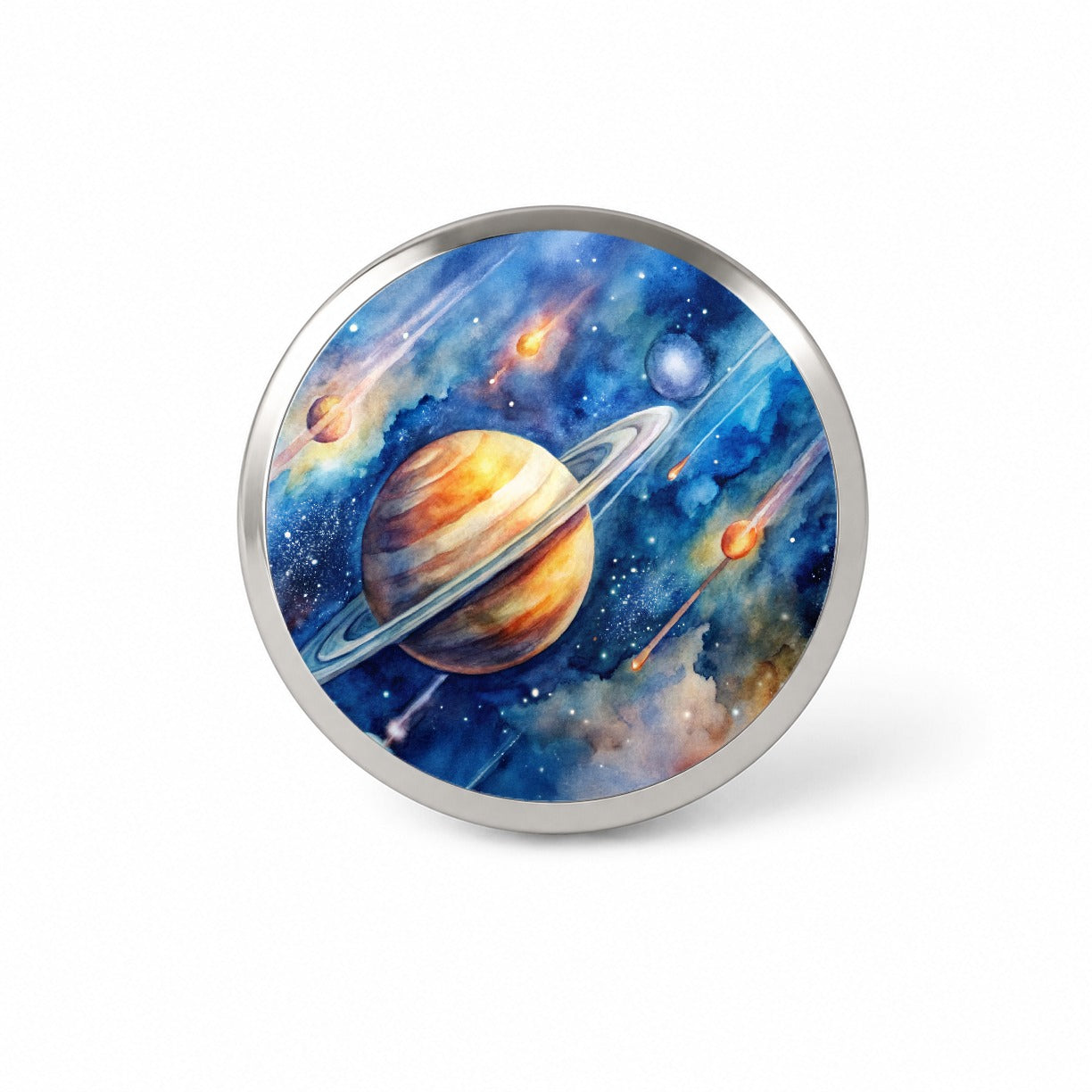 Sci-fi Planet Saturn Meteor Shower Novelty Hat Backpack Lapel Pin