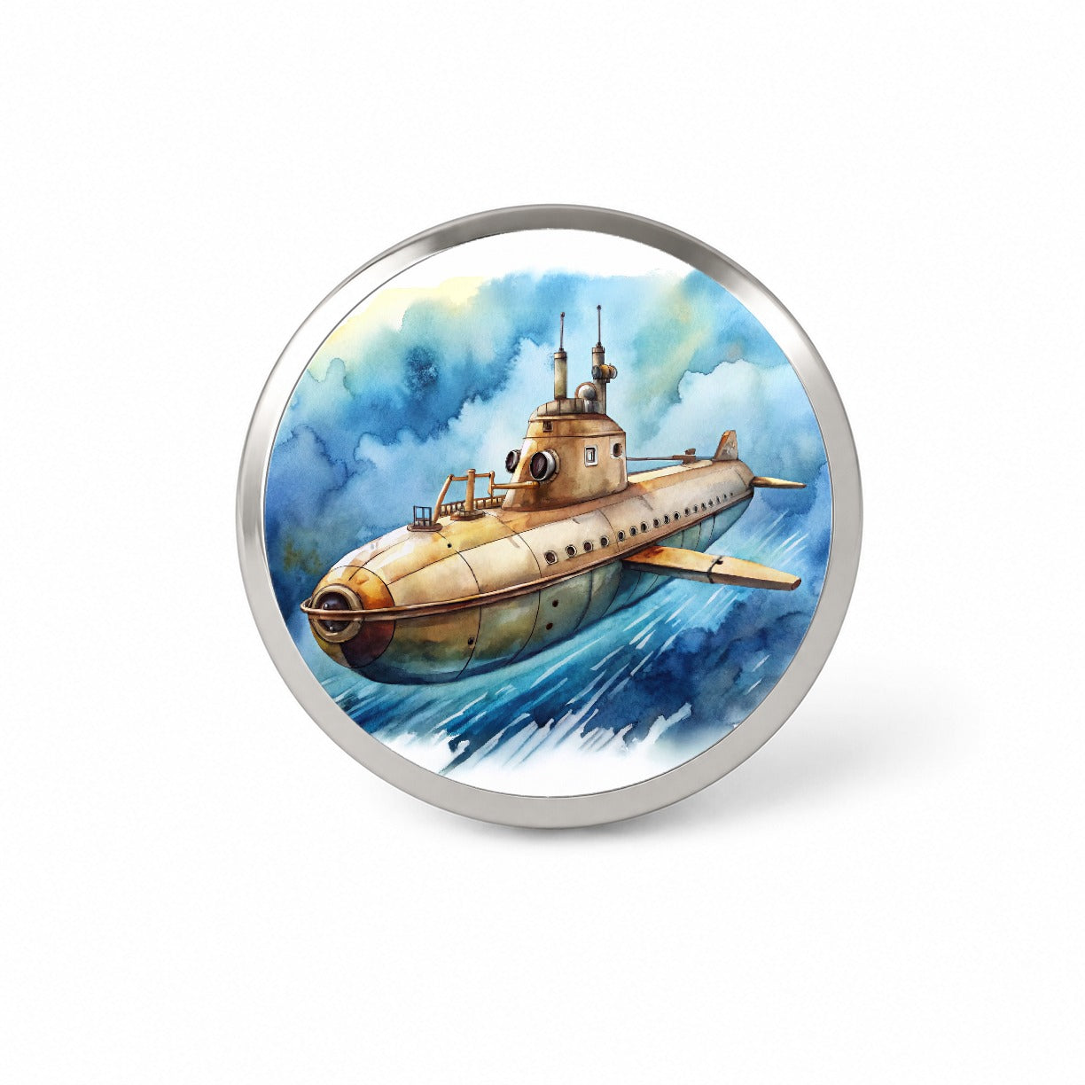 Steampunk Sci-fi Fantasy Flying Submarine Novelty Hat Backpack Lapel Pin