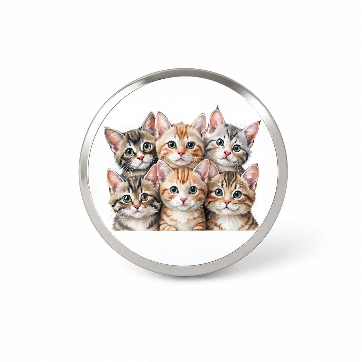 Sweet American Bobtail Cats Novelty Hat Backpack Lapel Pin