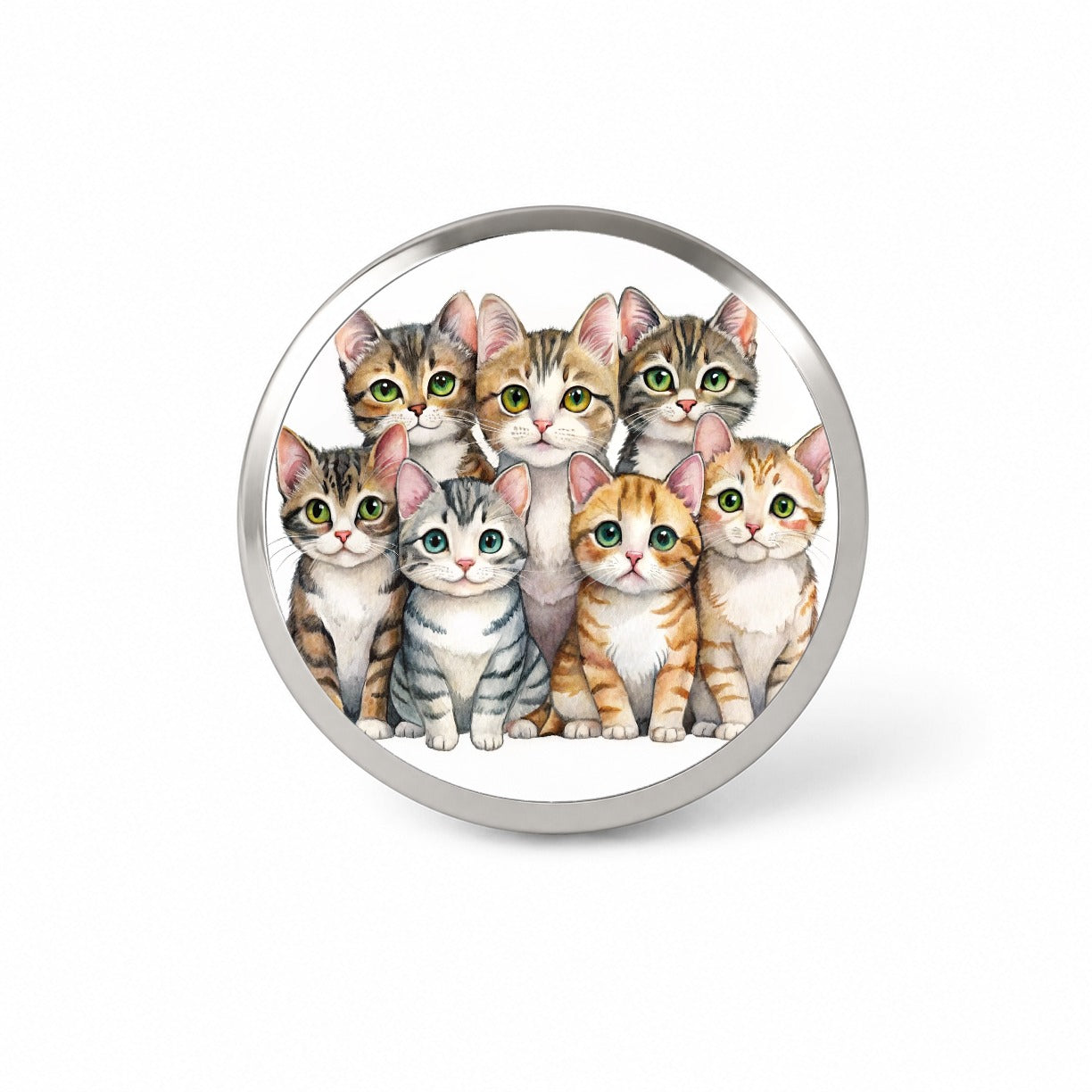 Sweet American Wirehair Cats Novelty Hat Backpack Lapel Pin
