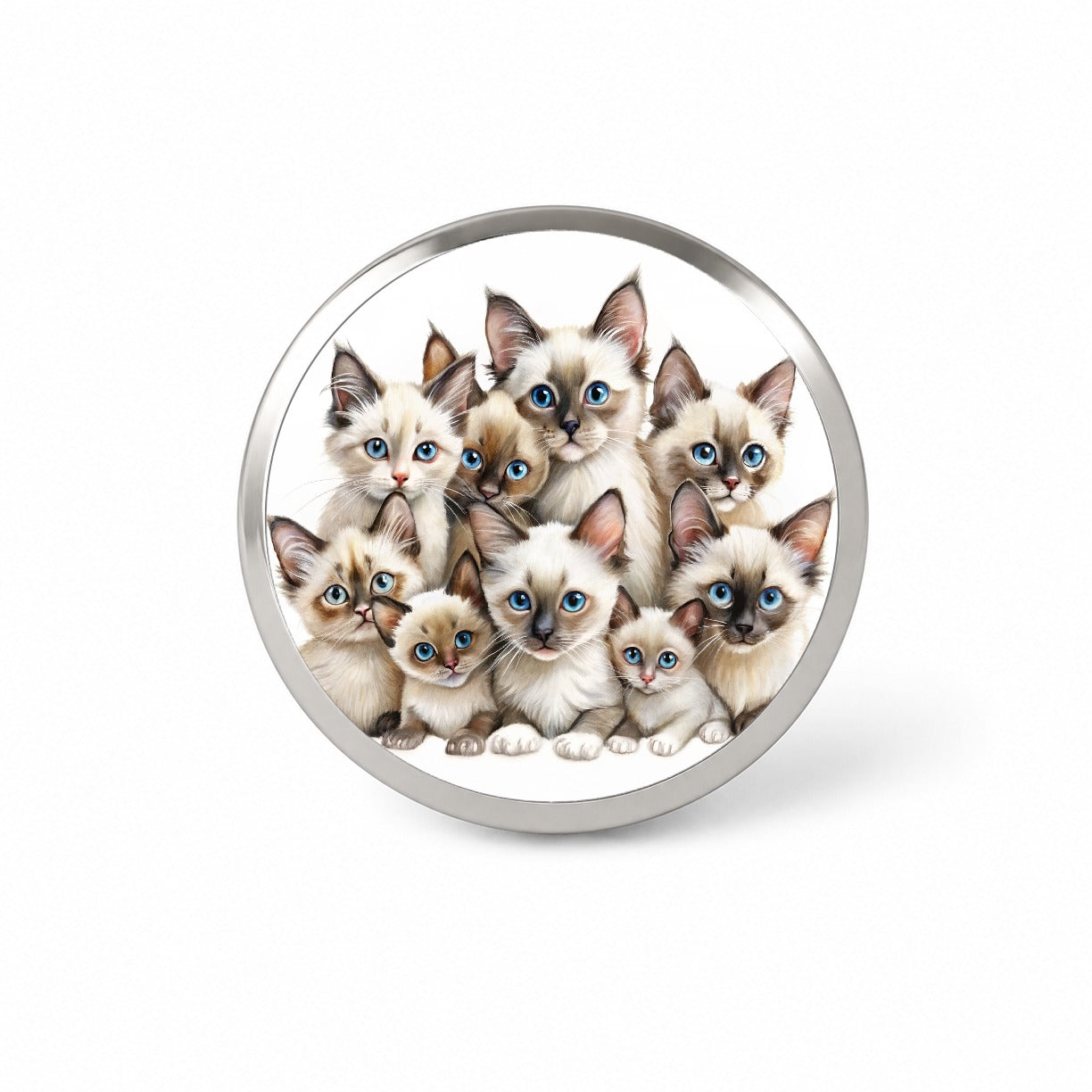 Sweet Balinese Cats Novelty Hat Backpack Lapel Pin
