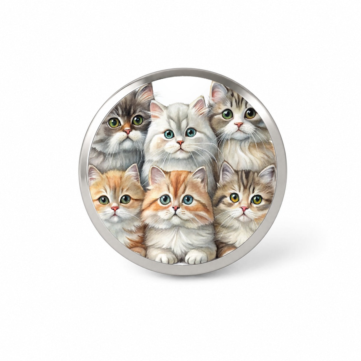 Sweet British Longhair Cats Novelty Hat Backpack Lapel Pin