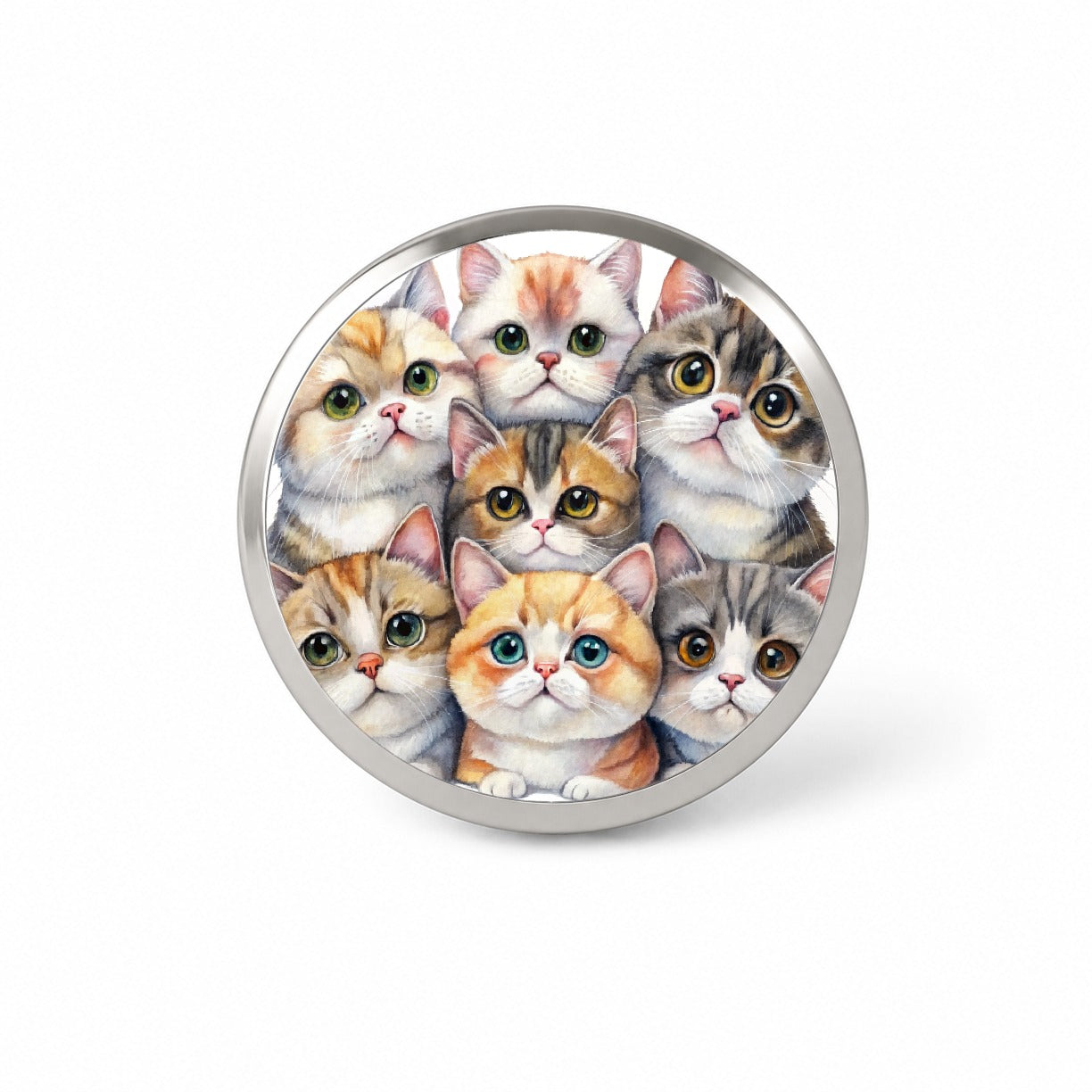 Sweet Exotic Shorthair Cats Novelty Hat Backpack Lapel Pin