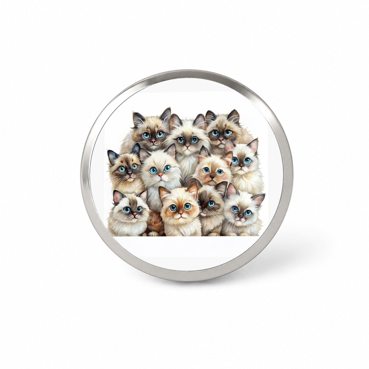 Sweet Himalayan Cats Novelty Hat Backpack Lapel Pin