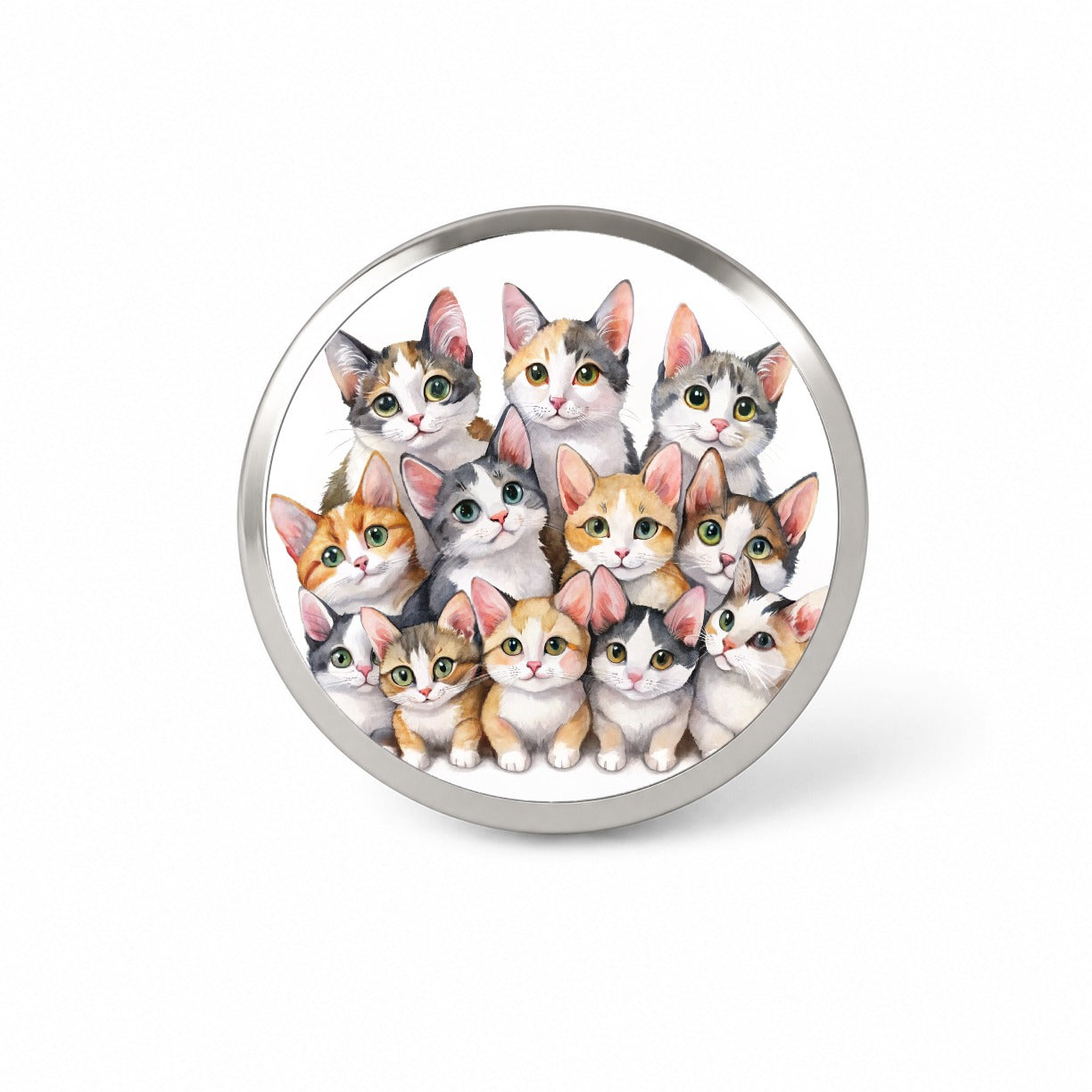 Sweet Japanese Bobtail Cats Novelty Hat Backpack Lapel Pin