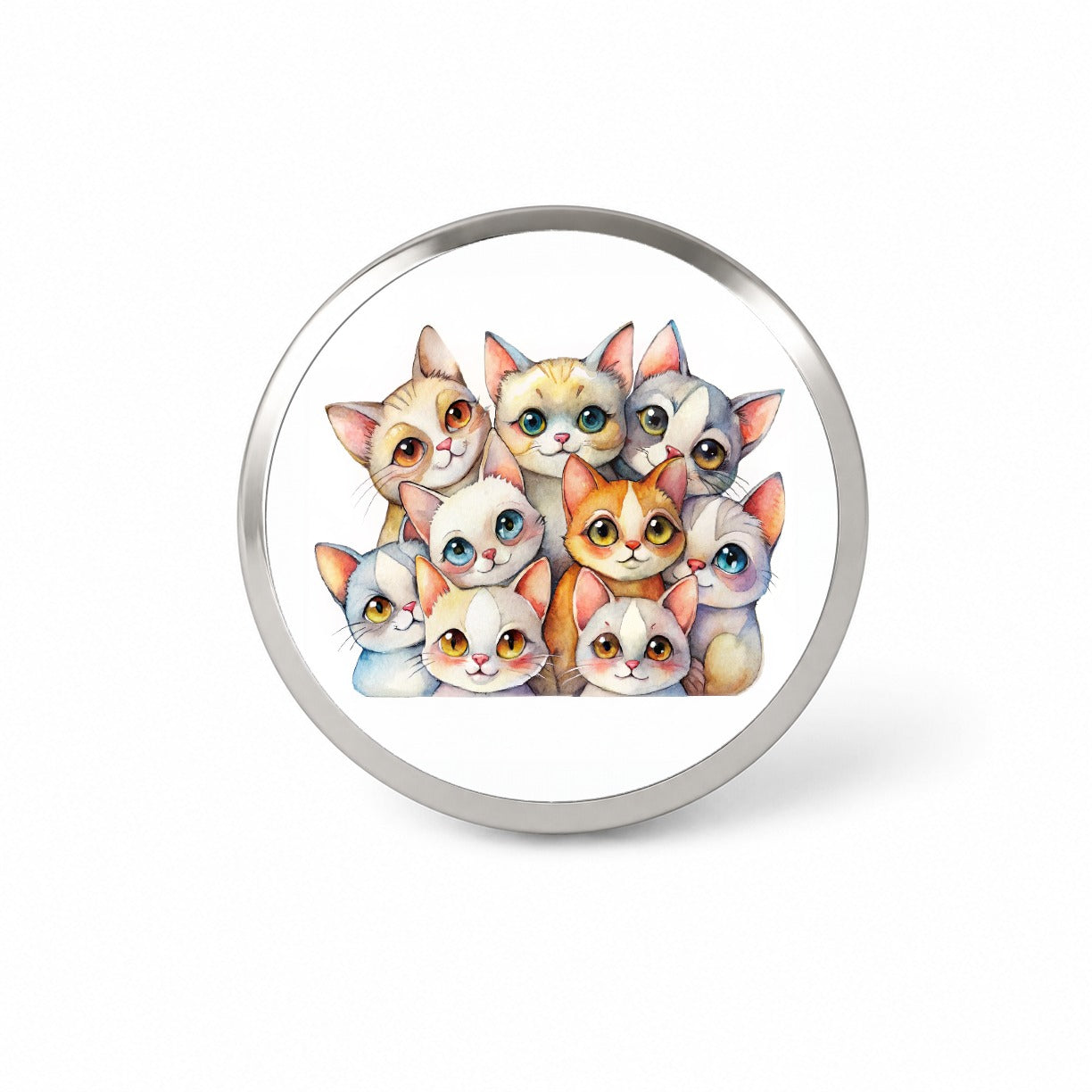 Sweet Khao Manee Cats Novelty Hat Backpack Lapel Pin