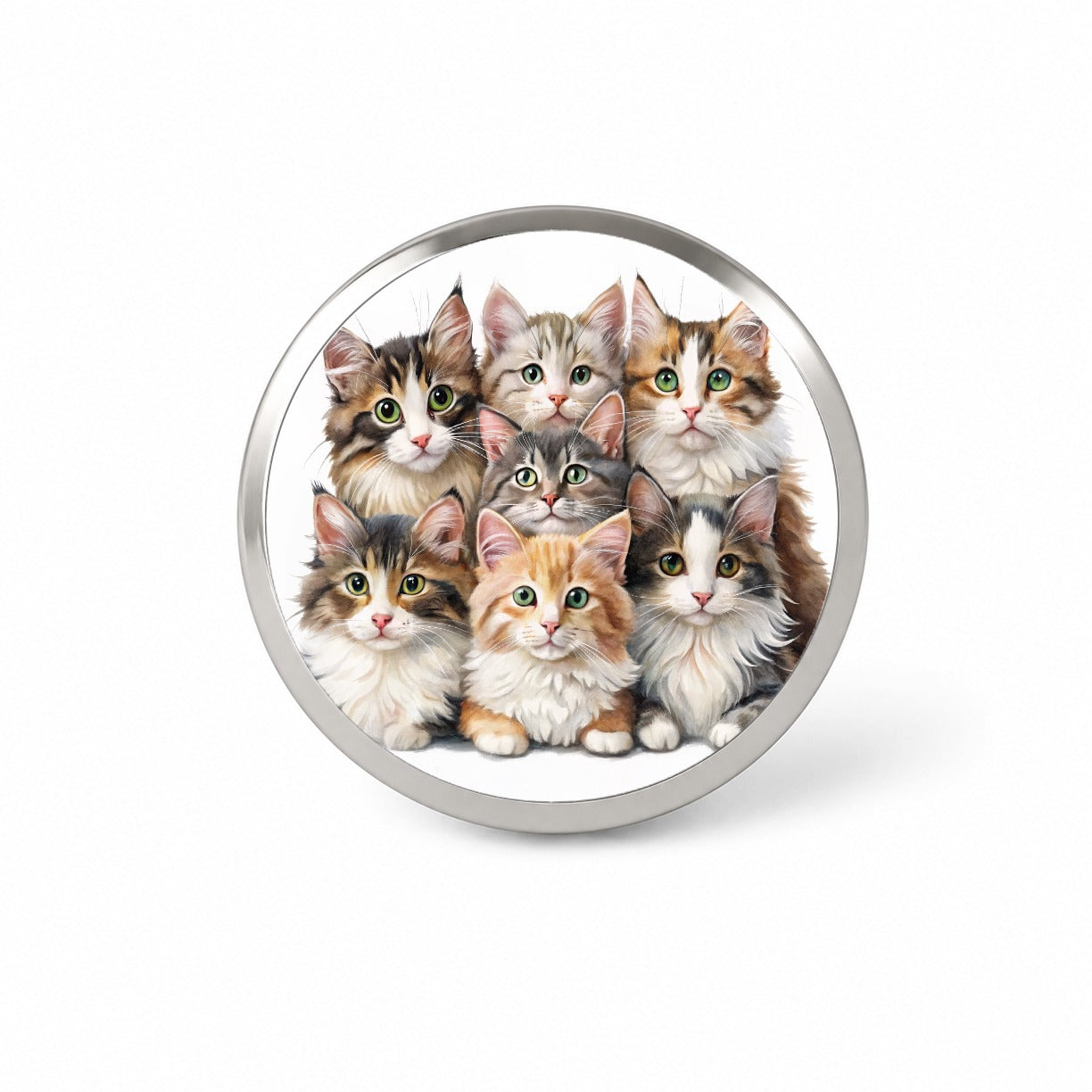 Sweet Norwegian Forest Cats Novelty Hat Backpack Lapel Pin
