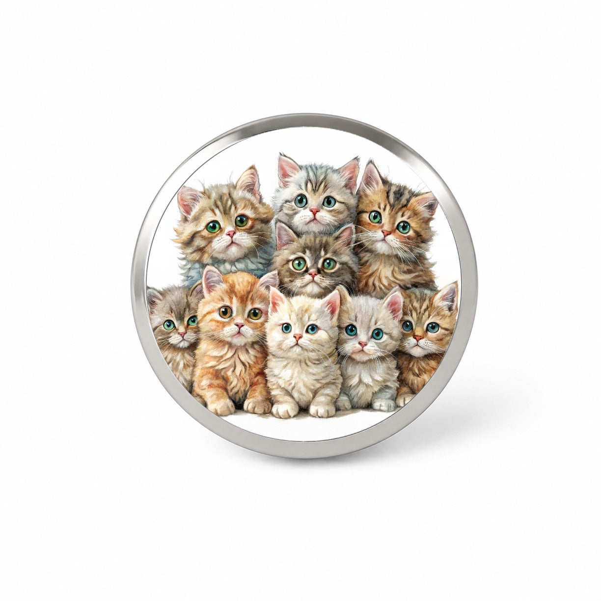 Sweet Selkirk Rex Cats Novelty Hat Backpack Lapel Pin
