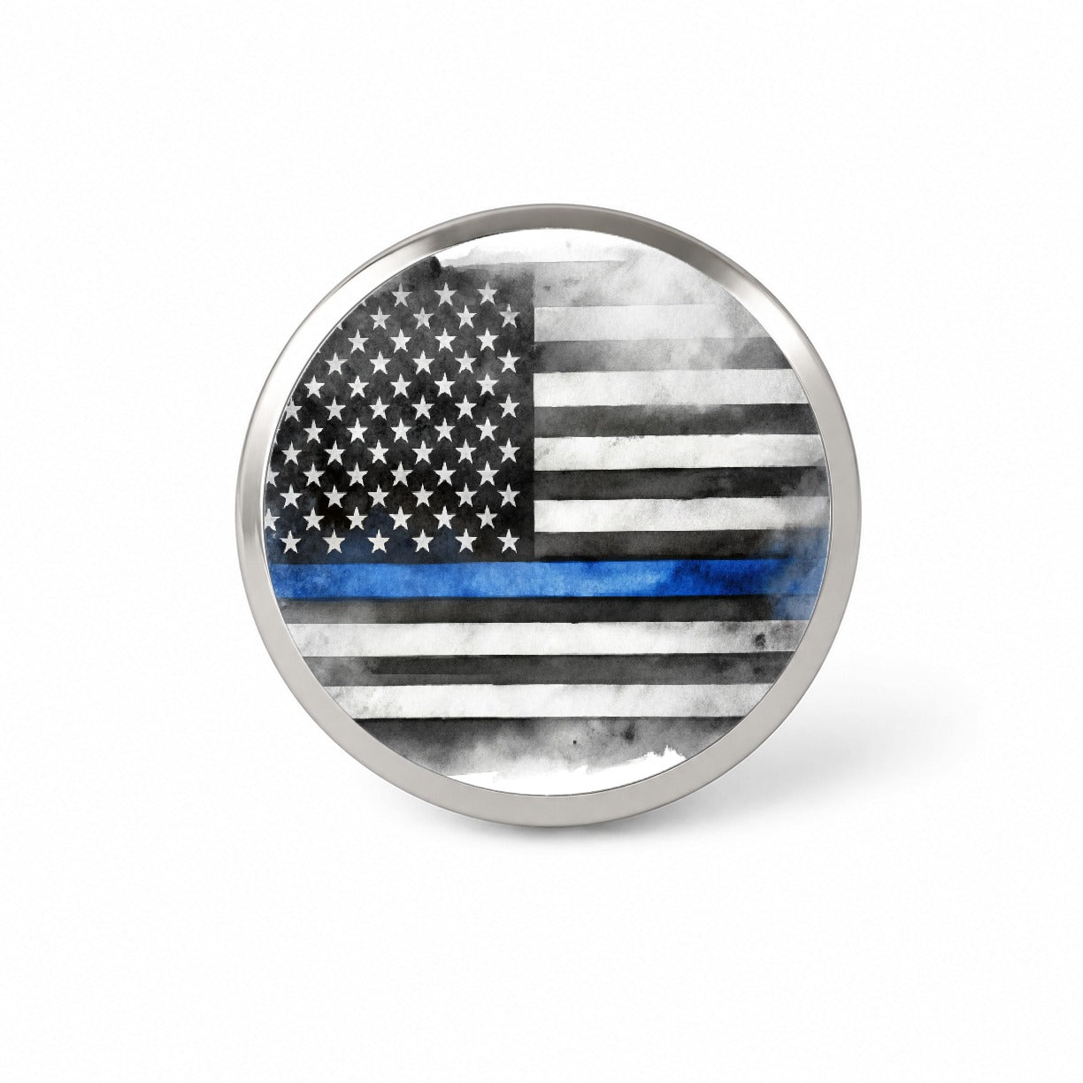 Thin Blue Line Black And White American Flag Support Policemen Police Novelty Hat Backpack Lapel Pin