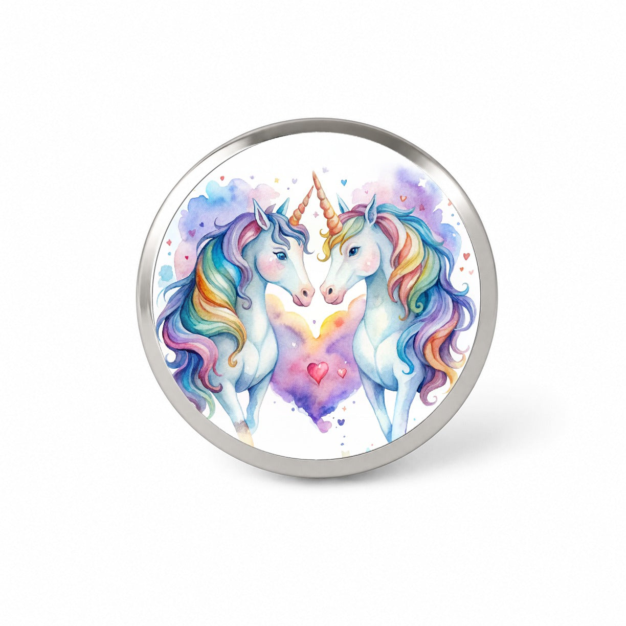 Unicorns In Love Valentine's Day Novelty Hat Backpack Lapel Pin