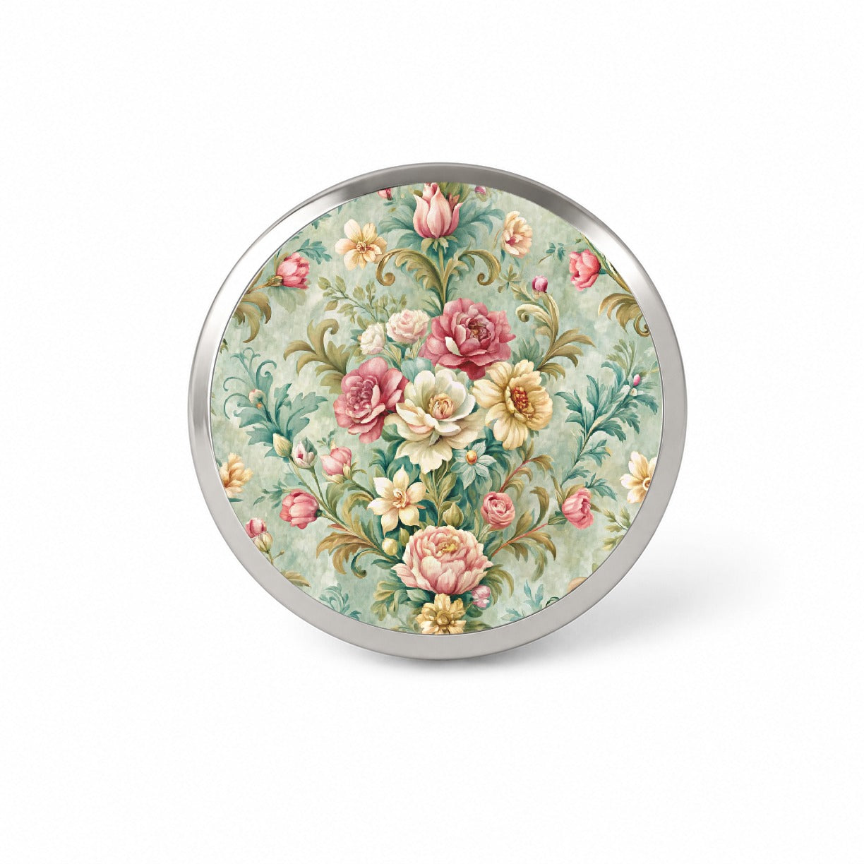 Victorian Flowers Floral Wallpaper Novelty Hat Backpack Lapel Pin