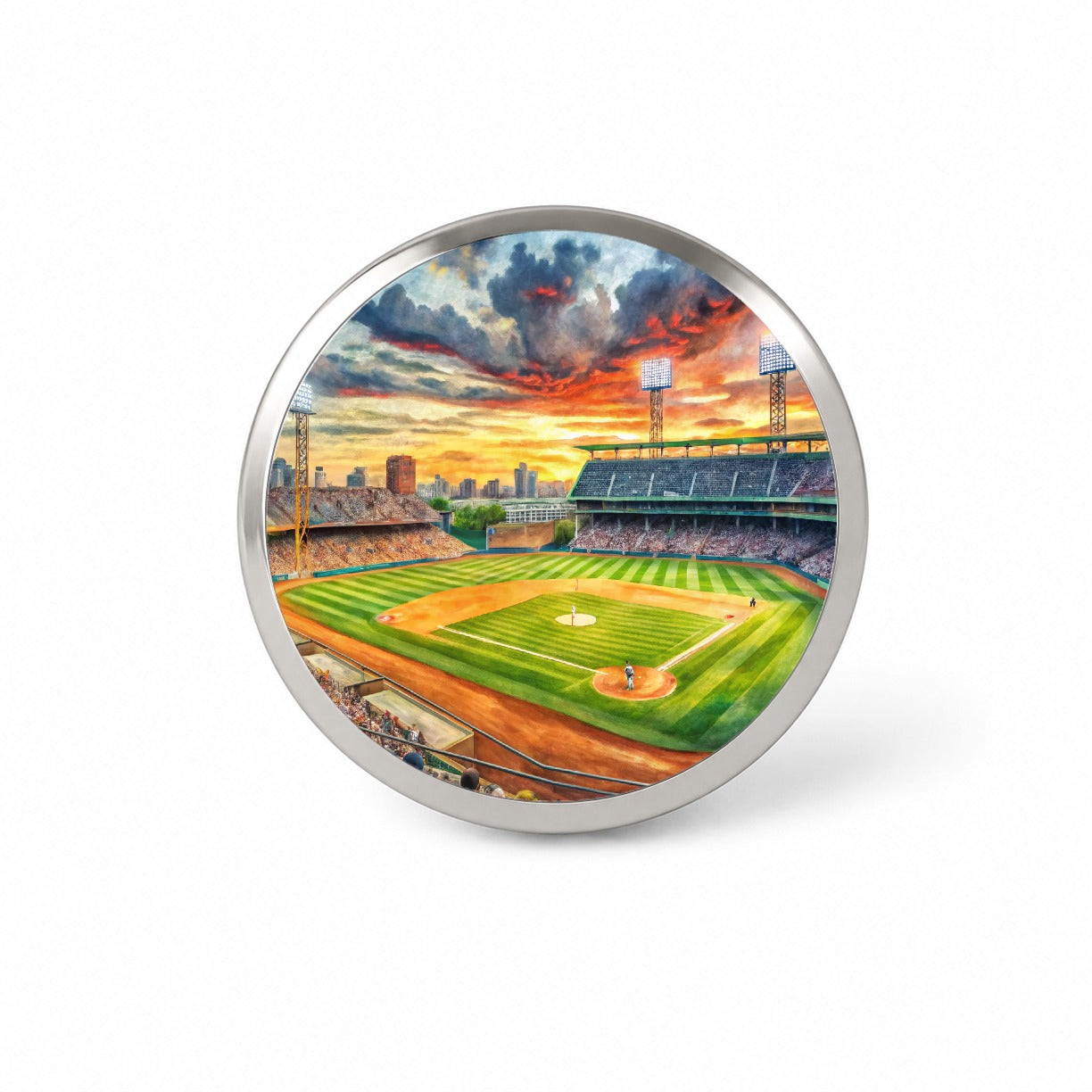 Baseball Game at the Stadium Novelty Hat Backpack Lapel Pin