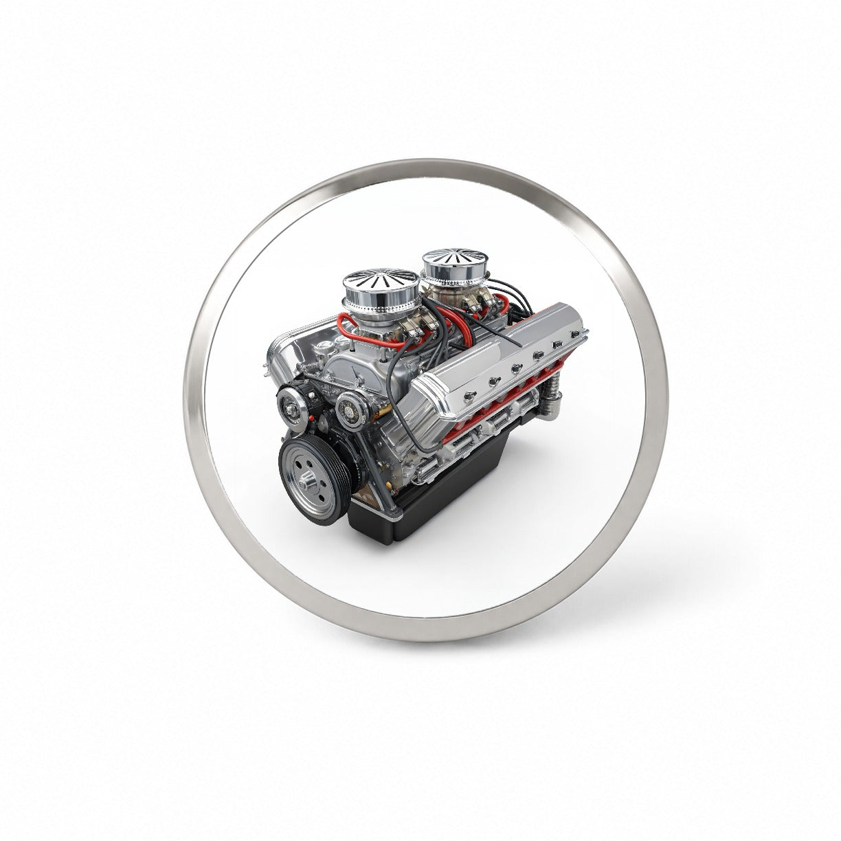 Classic V8 Muscle Car Engine Novelty Hat Backpack Lapel Pin