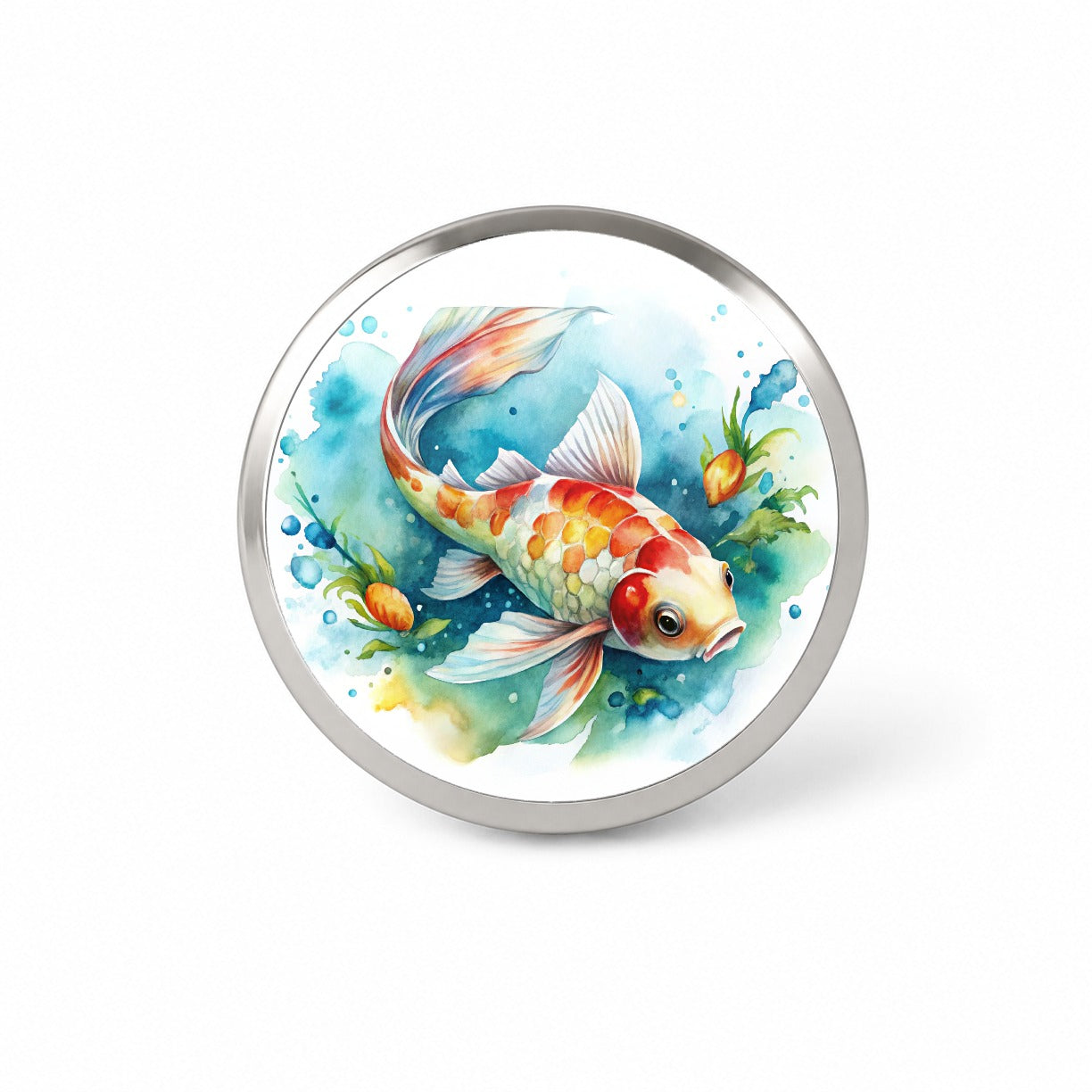 Koi Fish Watercolor Novelty Hat Backpack Lapel Pin