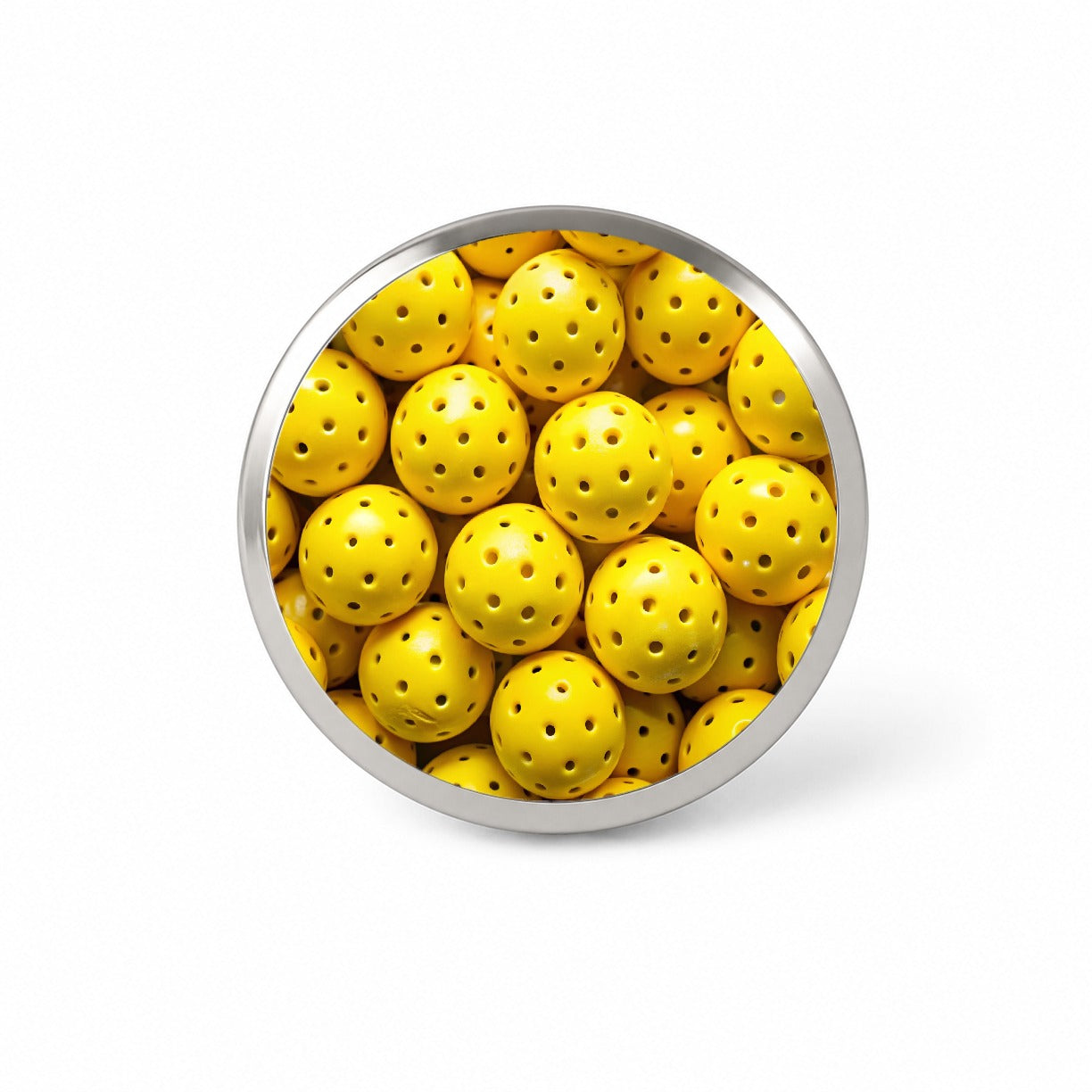 Lots Of Yellow Pickleball Balls Novelty Hat Backpack Lapel Pin