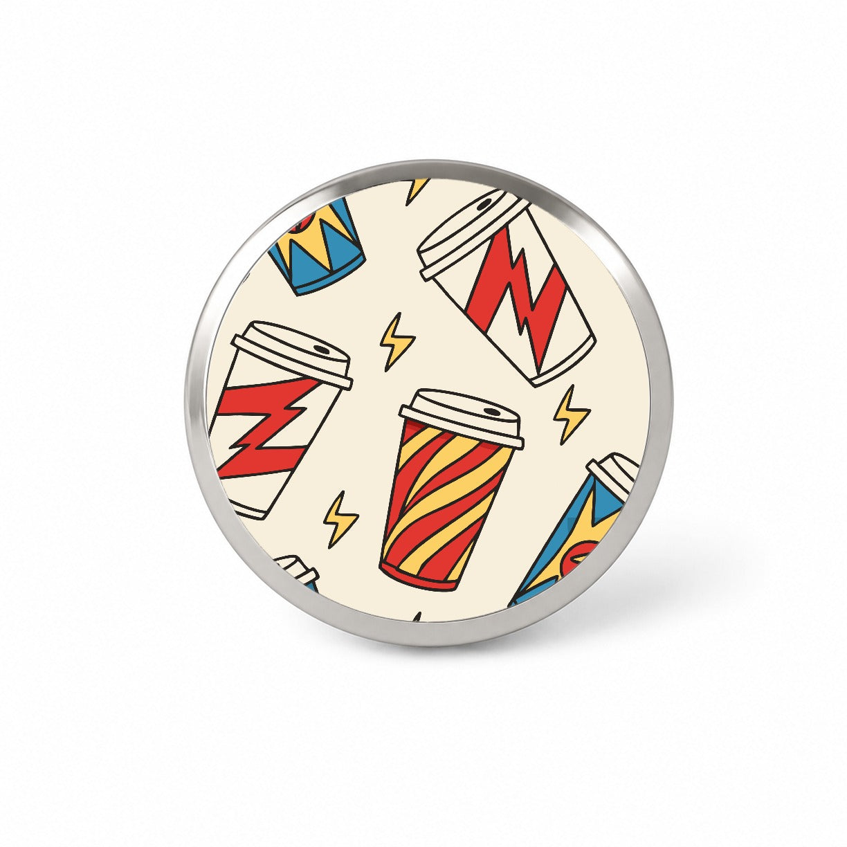 Coffee Cups Dynamic Novelty Hat Backpack Lapel Pin