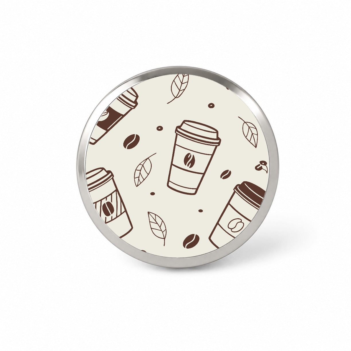 Coffee Cups Scattered Novelty Hat Backpack Lapel Pin