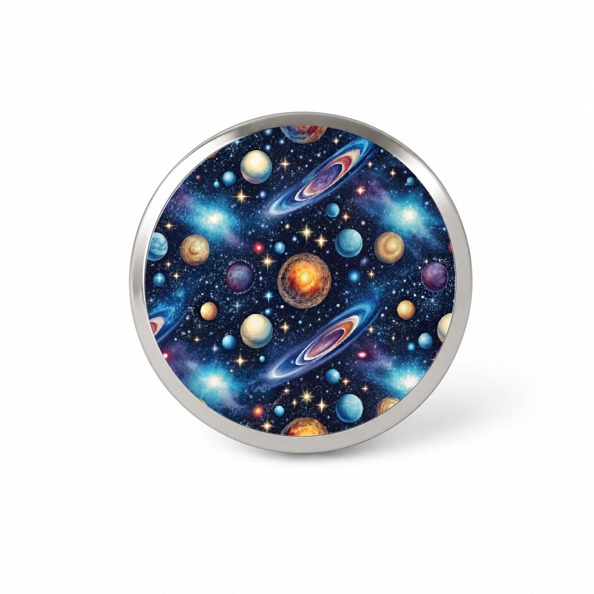 Galaxy Outer Space Astronomy Pattern Novelty Hat Backpack Lapel Pin