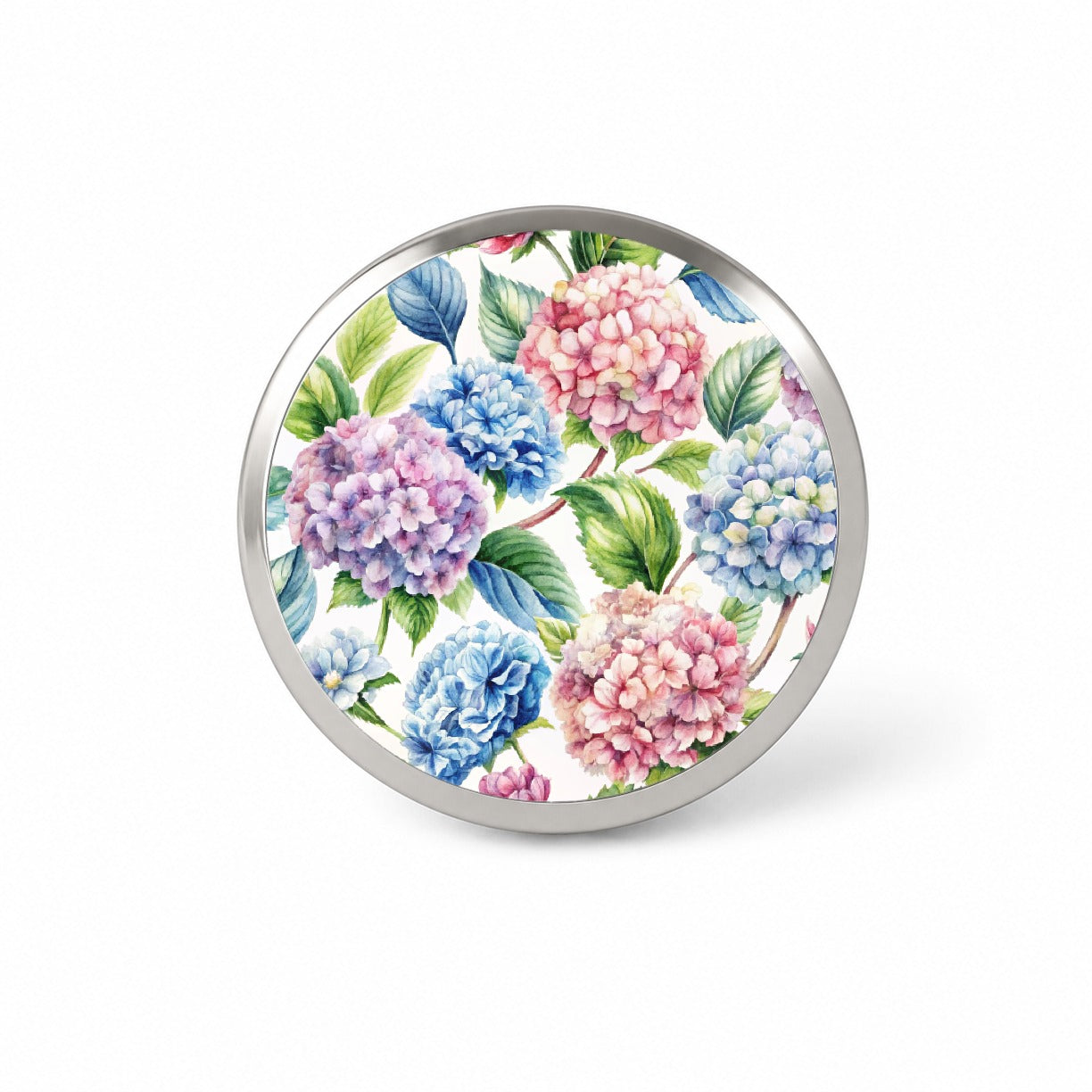 Hydrangea Flowers Wallpaper Novelty Hat Backpack Lapel Pin