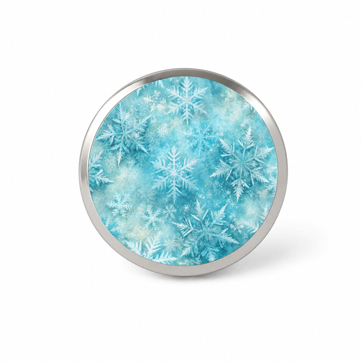 Ice Crystals Snowflakes Winter Novelty Hat Backpack Lapel Pin