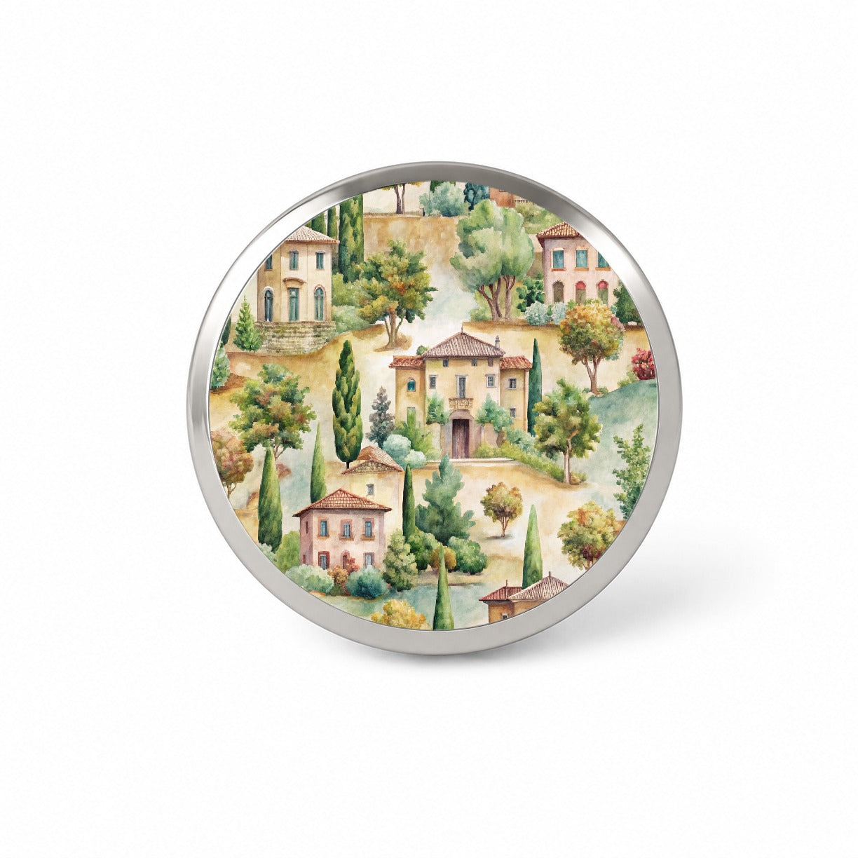 Italian Villa Hillside Town Italy Novelty Hat Backpack Lapel Pin