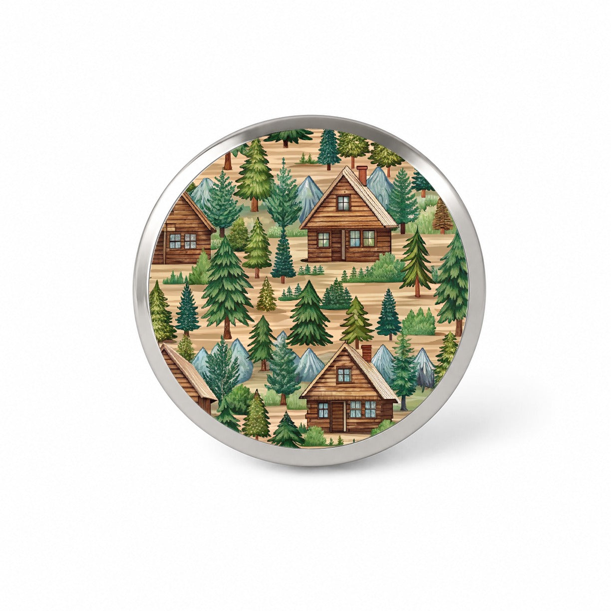 Log Cabin Pattern Novelty Hat Backpack Lapel Pin