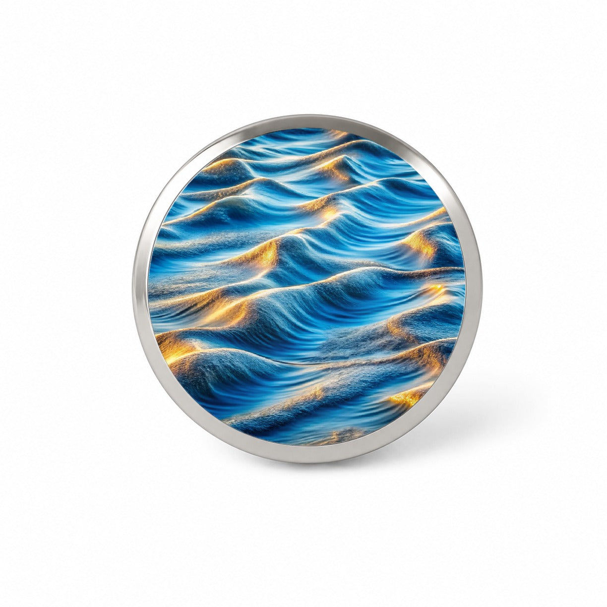 River Lake Waves Novelty Hat Backpack Lapel Pin