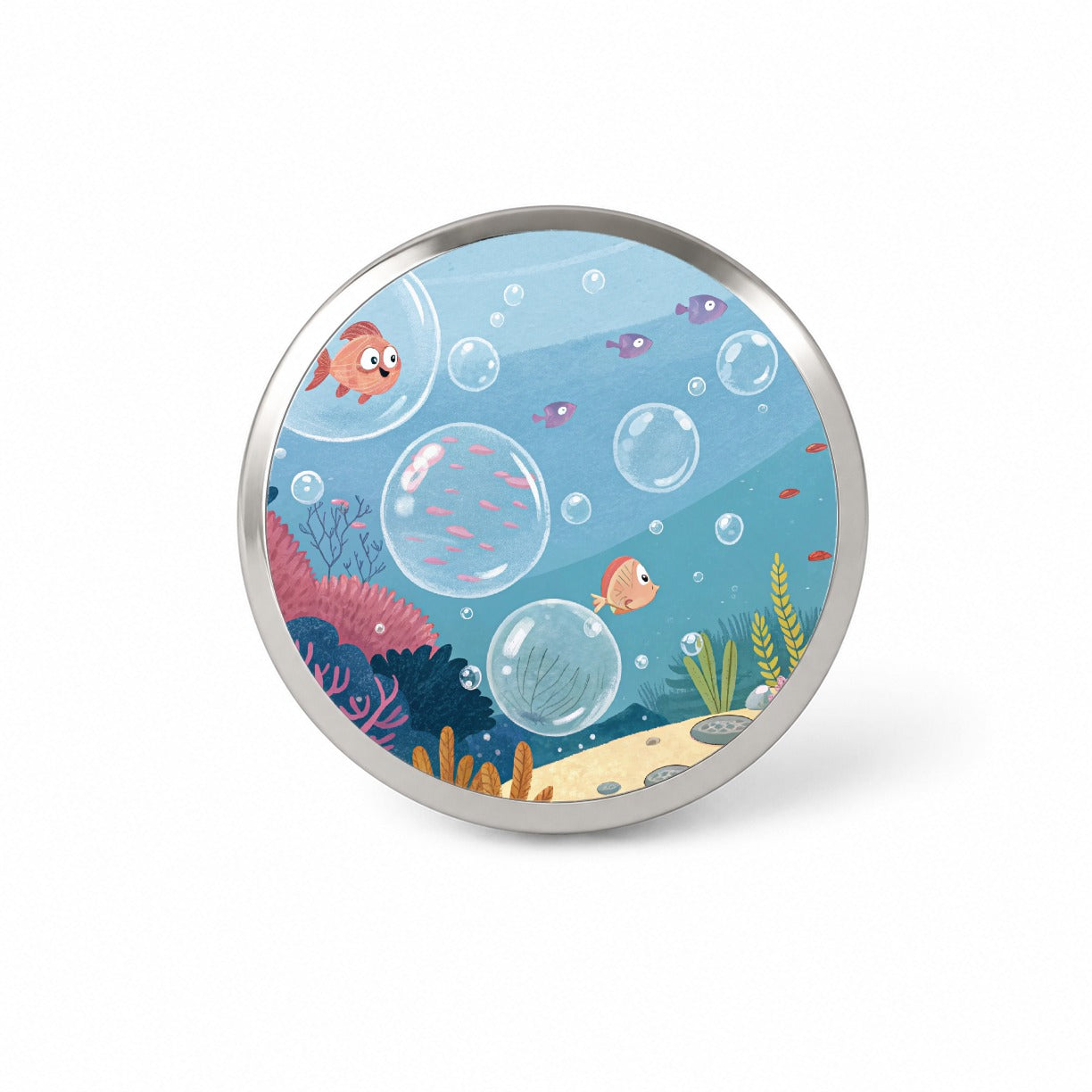 Bubbles Under Water Fish Novelty Hat Backpack Lapel Pin