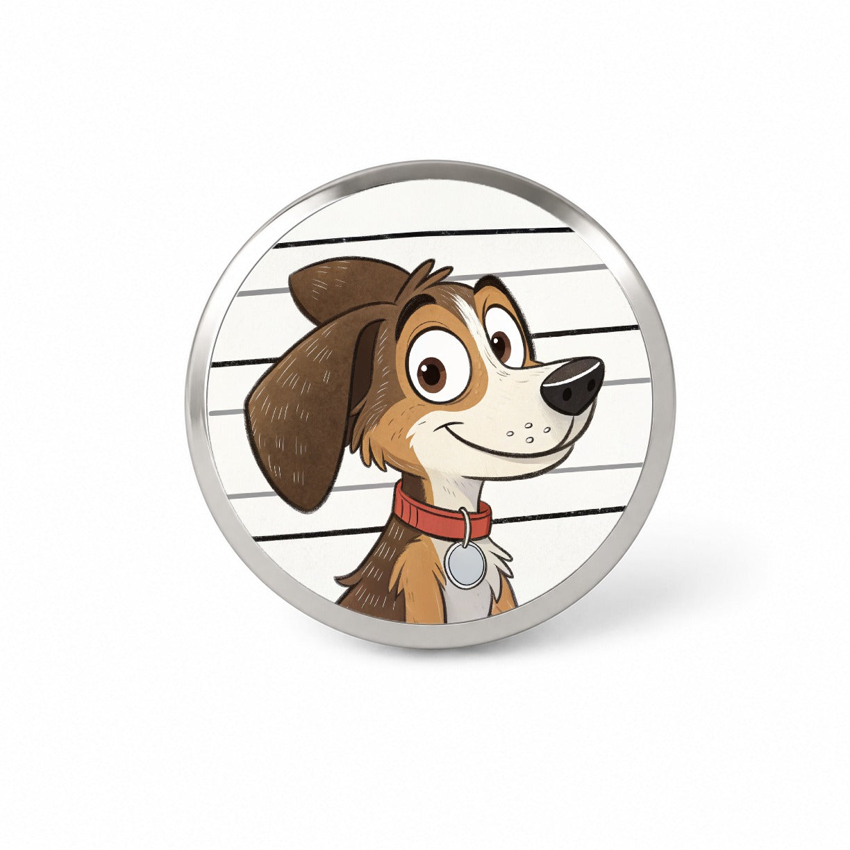 Dog Mug Shot Novelty Hat Backpack Lapel Pin