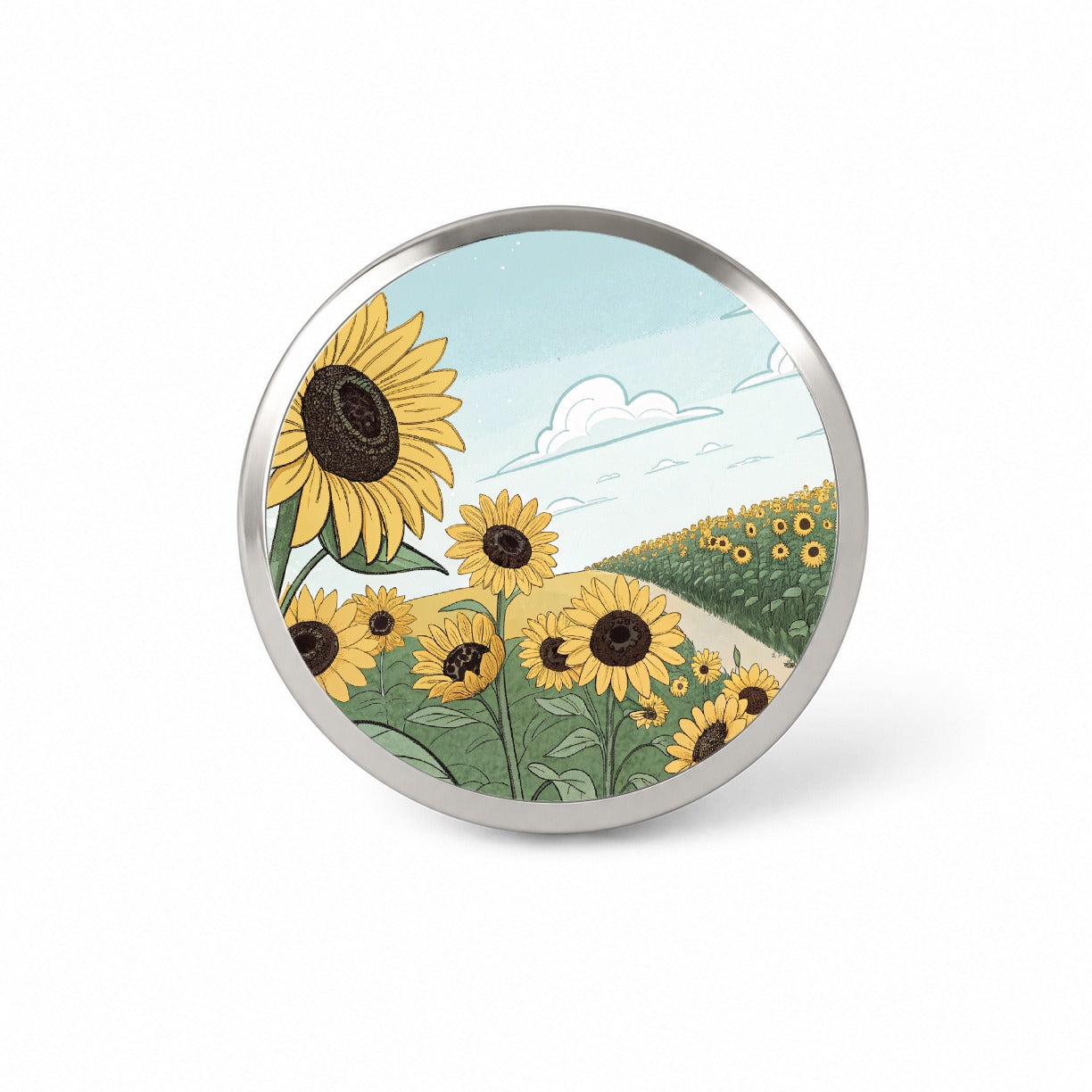Field Of Sunflowers Flowers Novelty Hat Backpack Lapel Pin
