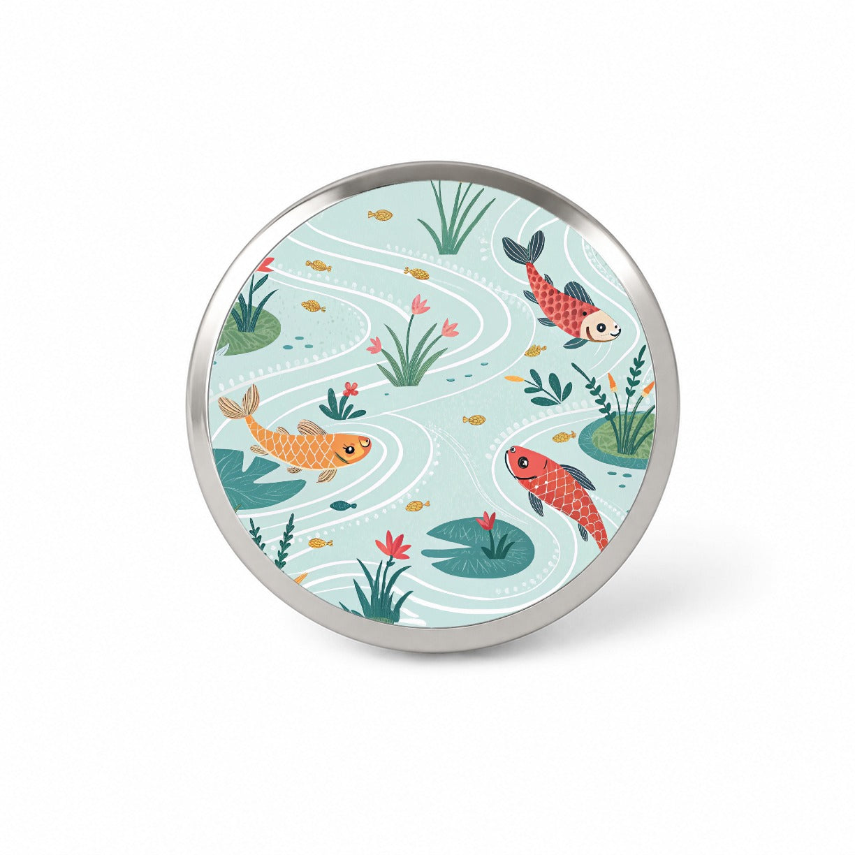 Fish Swimming In Pond Novelty Hat Backpack Lapel Pin