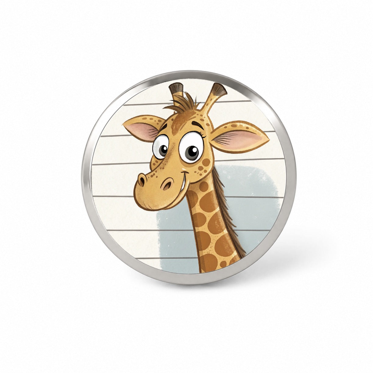 Giraffe Mug Shot Novelty Hat Backpack Lapel Pin