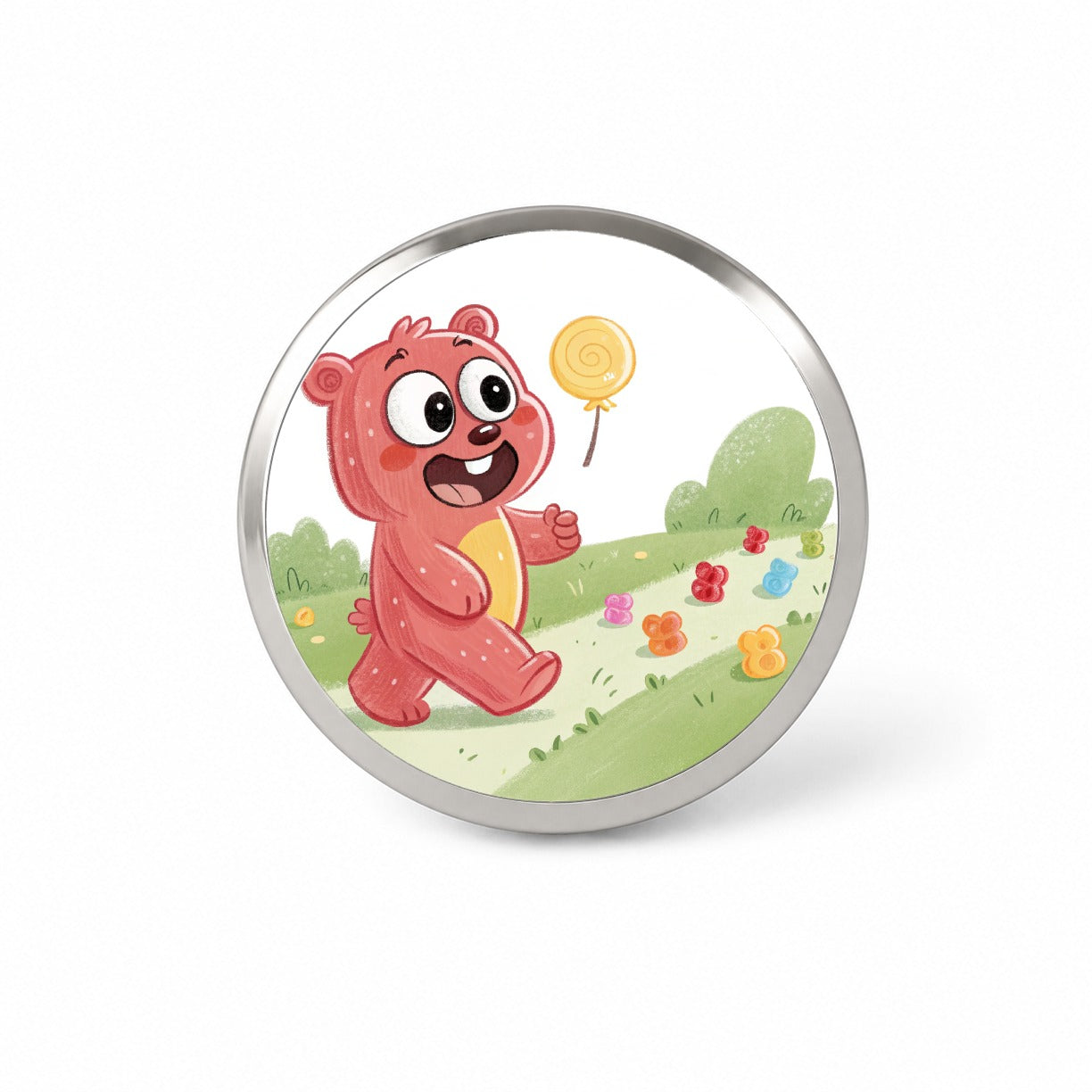Gummi Bear Walking Novelty Hat Backpack Lapel Pin