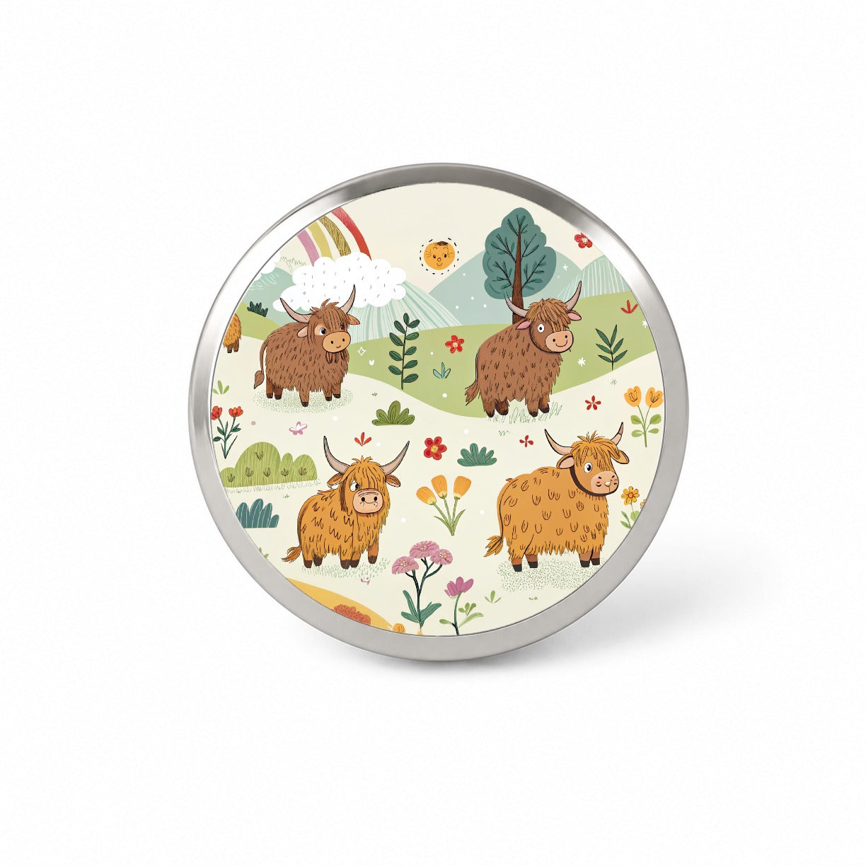 Highland Cows Scattered Novelty Hat Backpack Lapel Pin