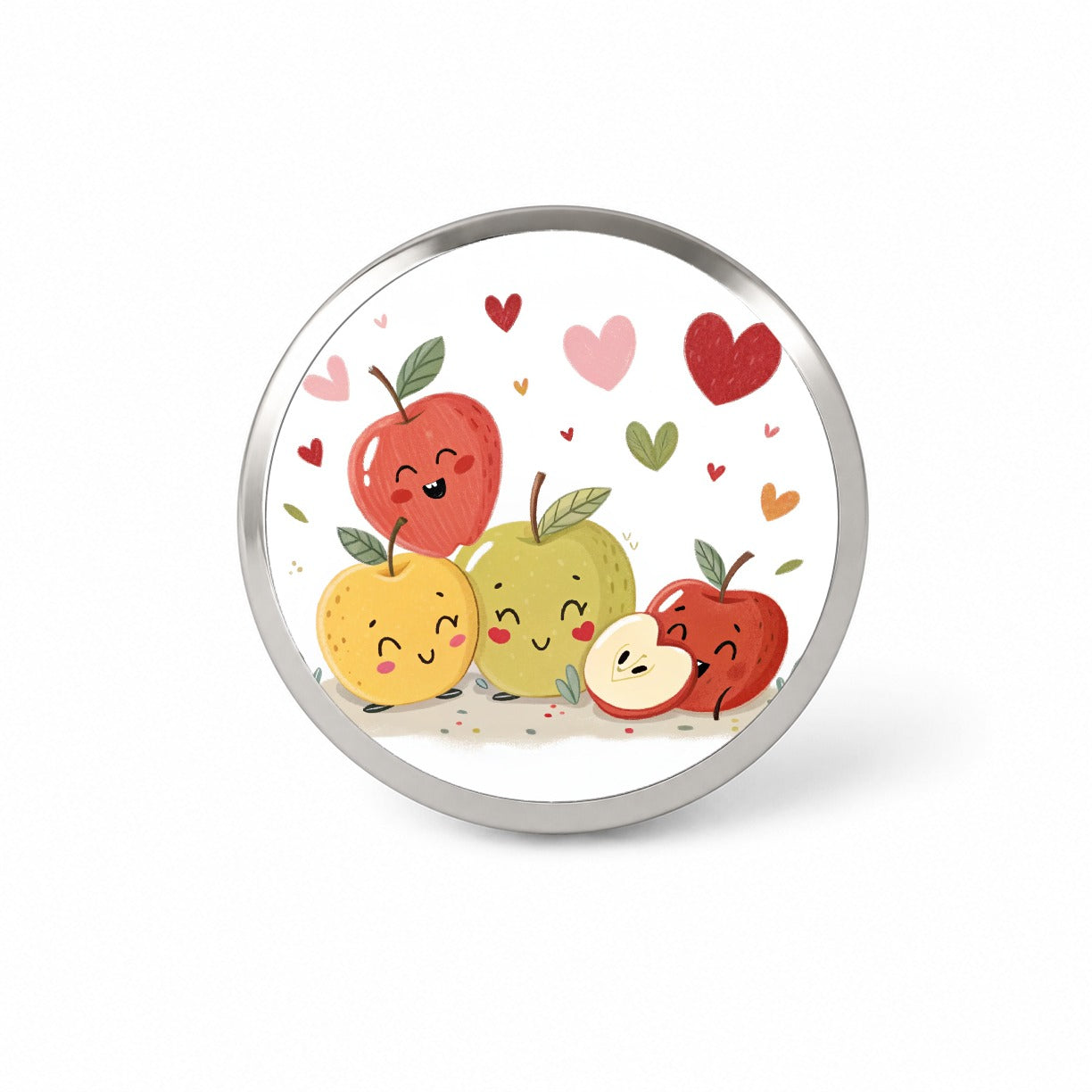 Kawaii Apples And Hearts Novelty Hat Backpack Lapel Pin