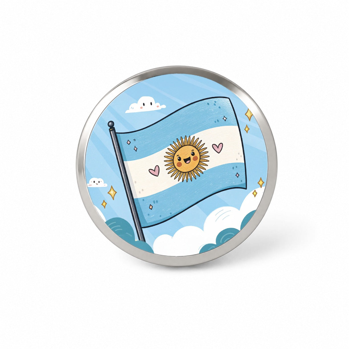 Kawaii Argentina Flag Novelty Hat Backpack Lapel Pin